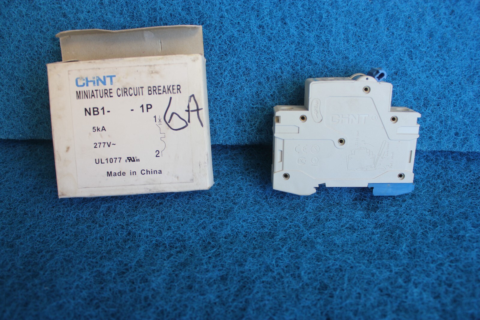 Chint Pannel Mount Breaker, # nb1-63, 277v. 1p. 6amp