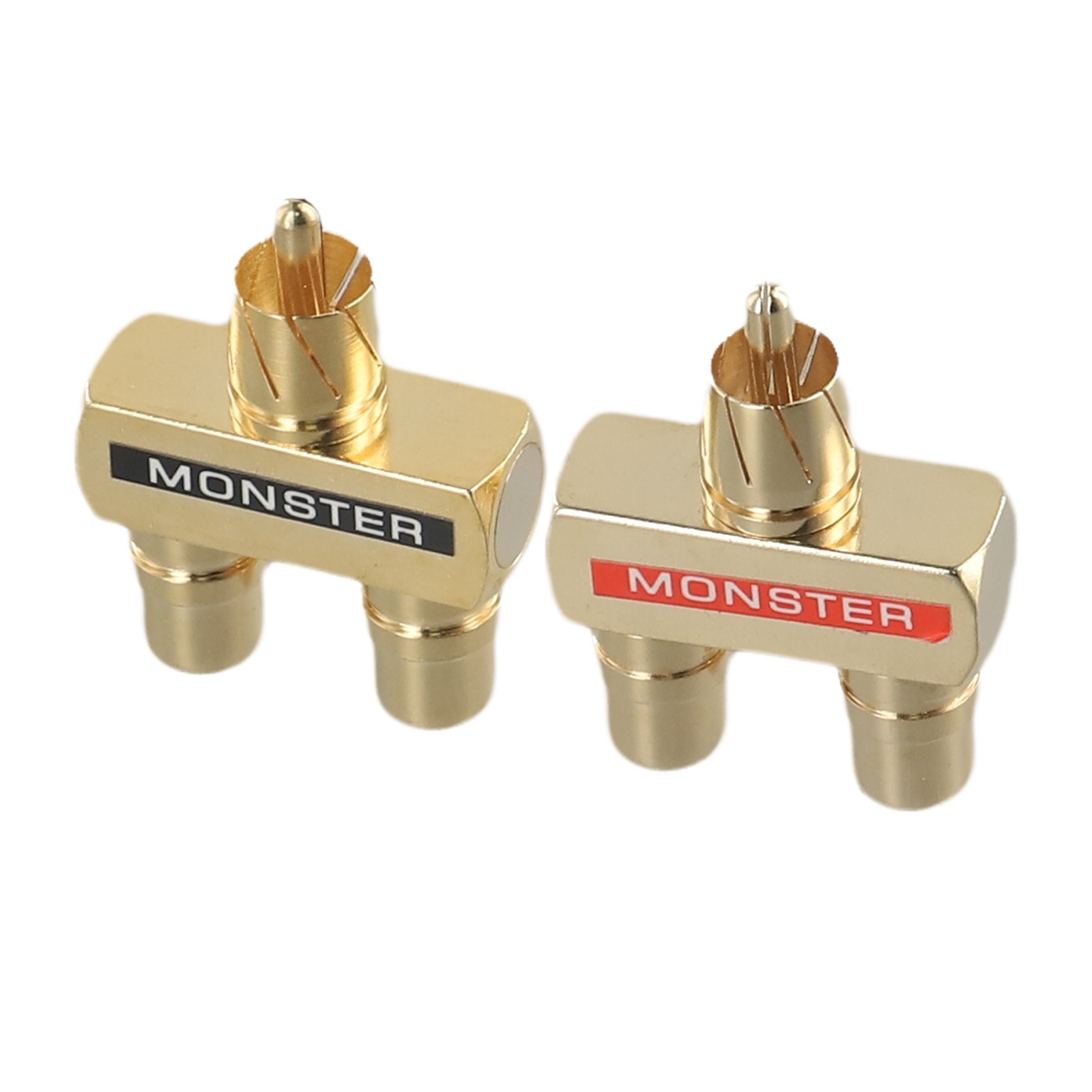 Y Splitter Adapter Copper Gold Plated Metal Parts 2pcs Accessory Audio