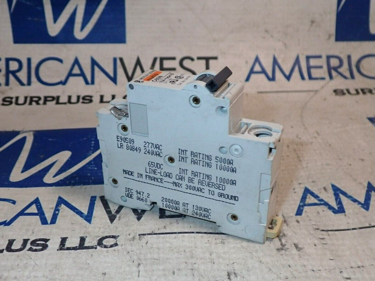 Merlin Gerin Multi9 24116 C60N 10A Type B 277 Volt Din Rail Circuit Breaker