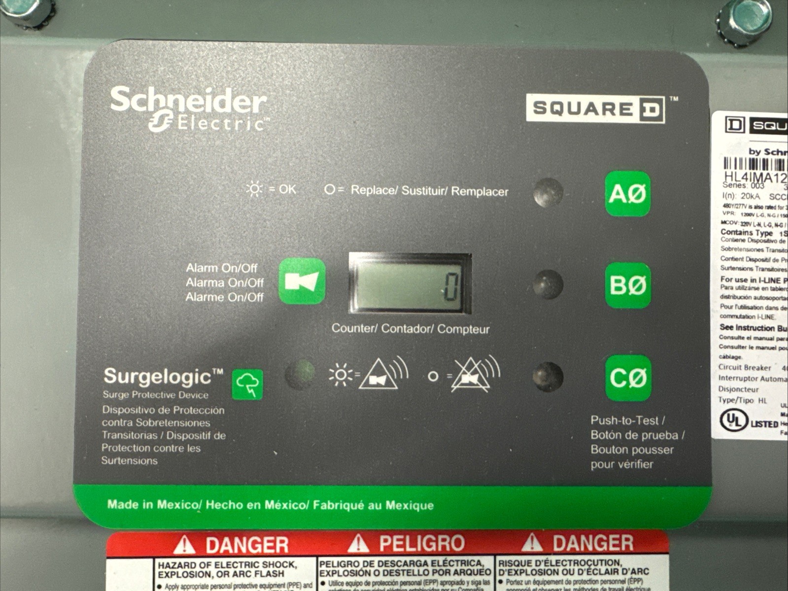 SQUARE D HL4IMA12C1 SCHNEIDER ELECTRIC SPDT1HLI-LINE 120KA480Y/277V3P4W