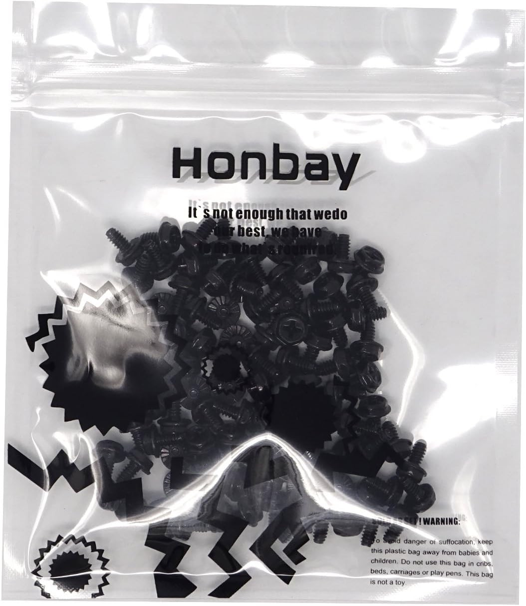 100PCS 6#-32X6 Hex Phillips Head Replacement PC Computer Case Mounting Screws Fa