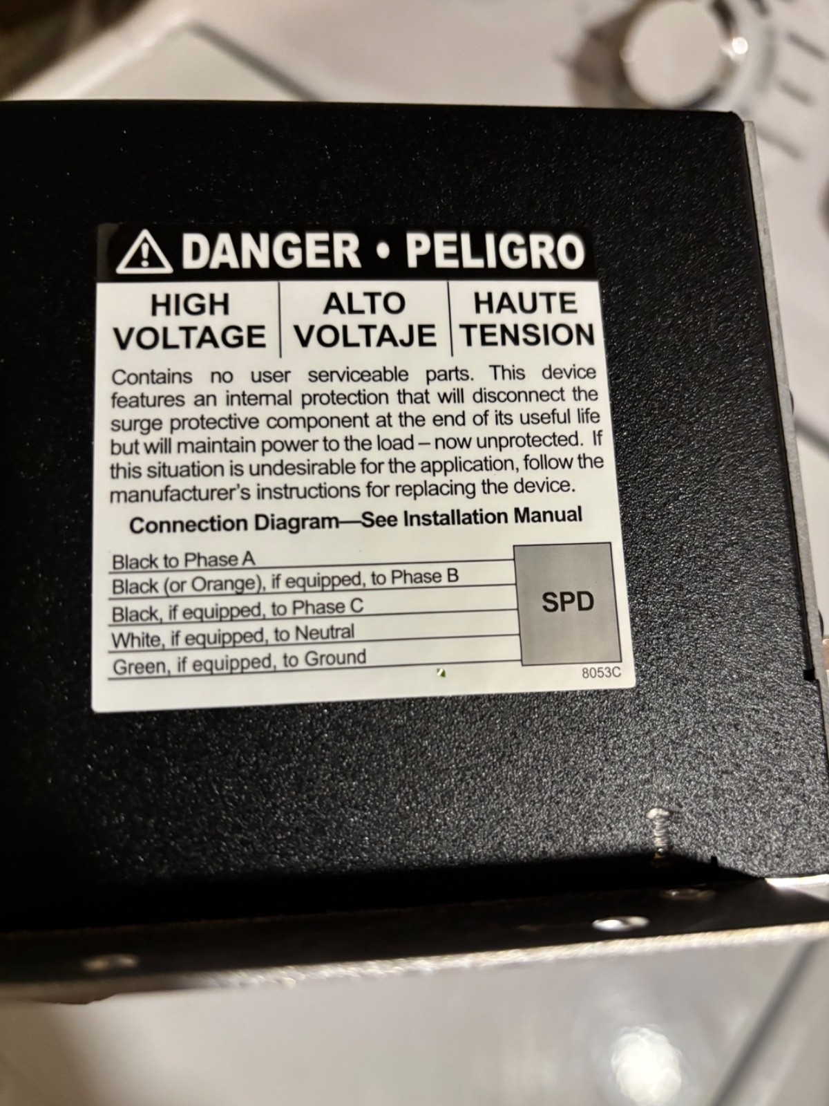New Siemens TPS Surge Protective Device TPS3E0120X002 480/277V 200KA