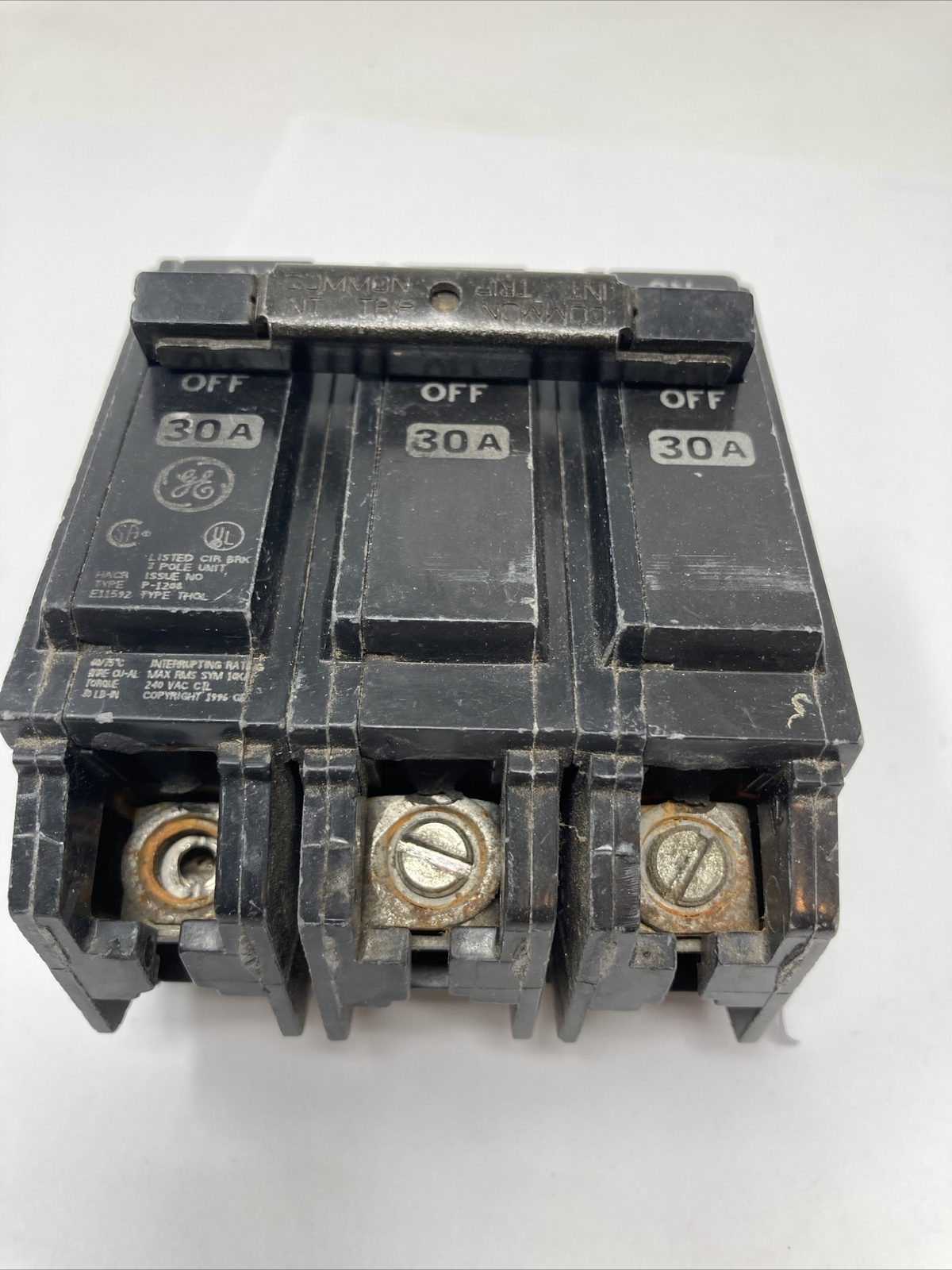 GE THQL32030 Circuit Breaker 30A 3P 240 Volt