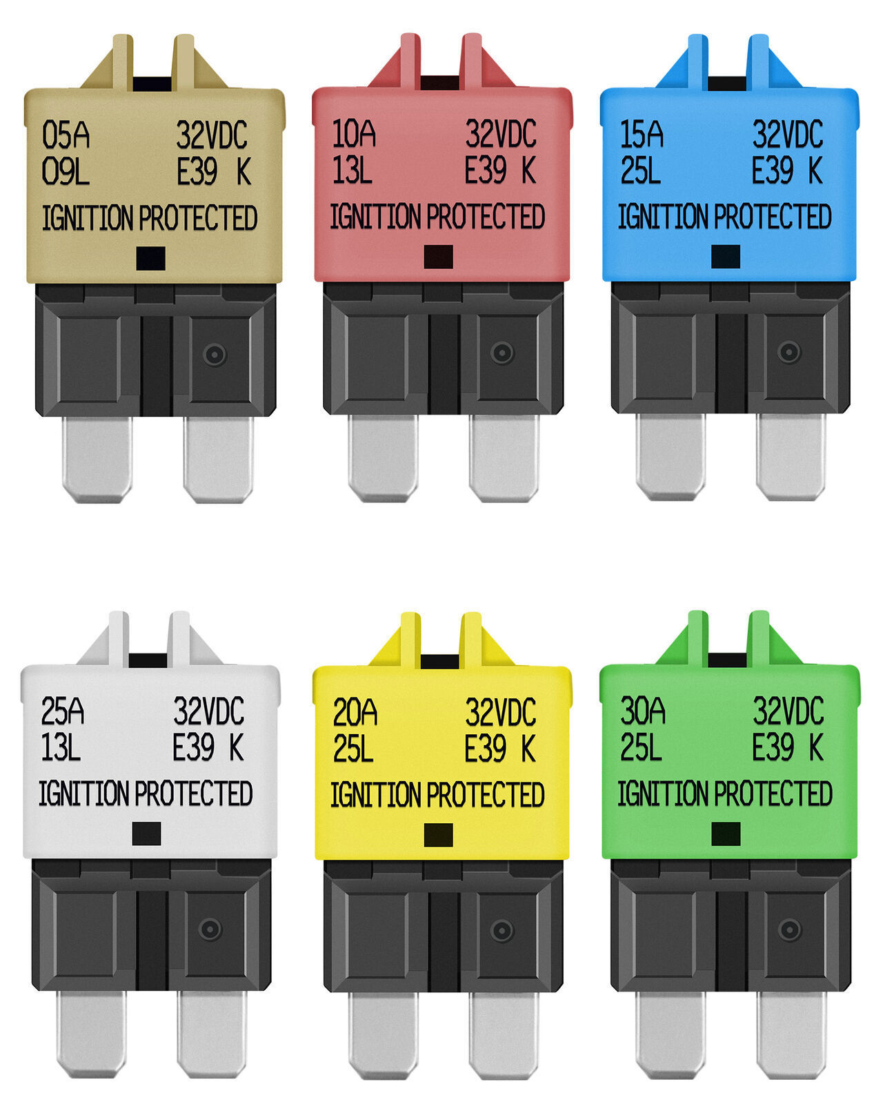 6/8/14/16PCS Car Circuit Breaker Blade Fuse Resettable Boat Marine Auto Tool