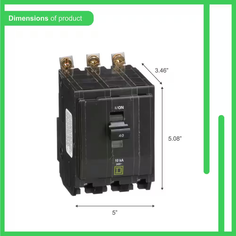 QO 100-Amp 22K AIR QOM1 Frame Size Main Breaker for QO or Homeline 125 or 100-Am