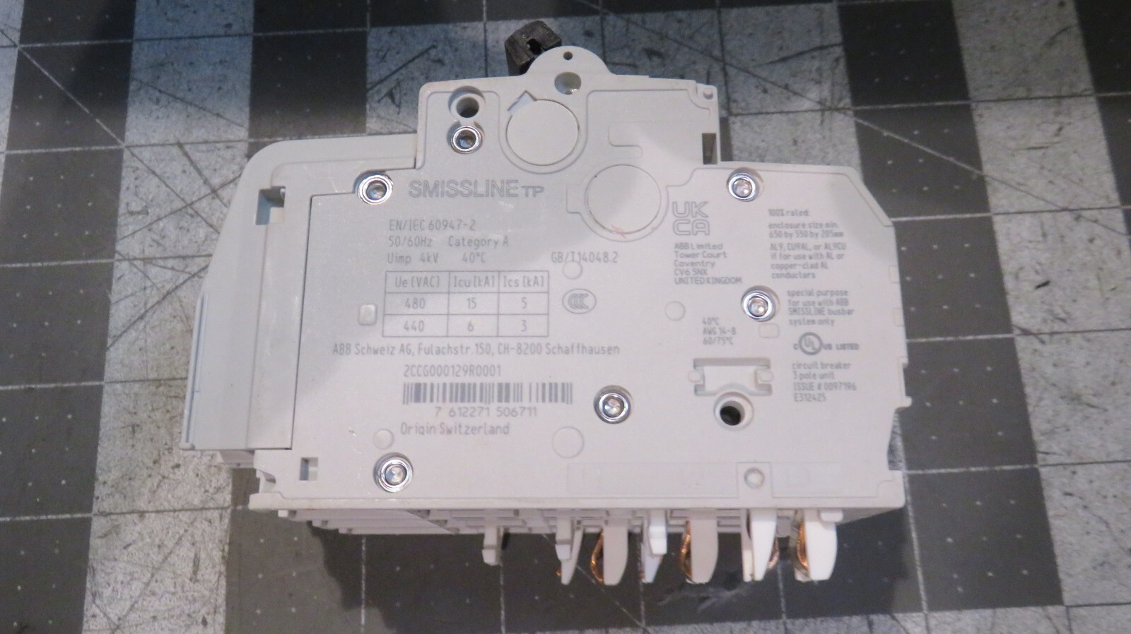 ABB SUP403M-K30A Miniature Circuit Breaker SMISSLINE 277/480V 30A 3 Pole Tested