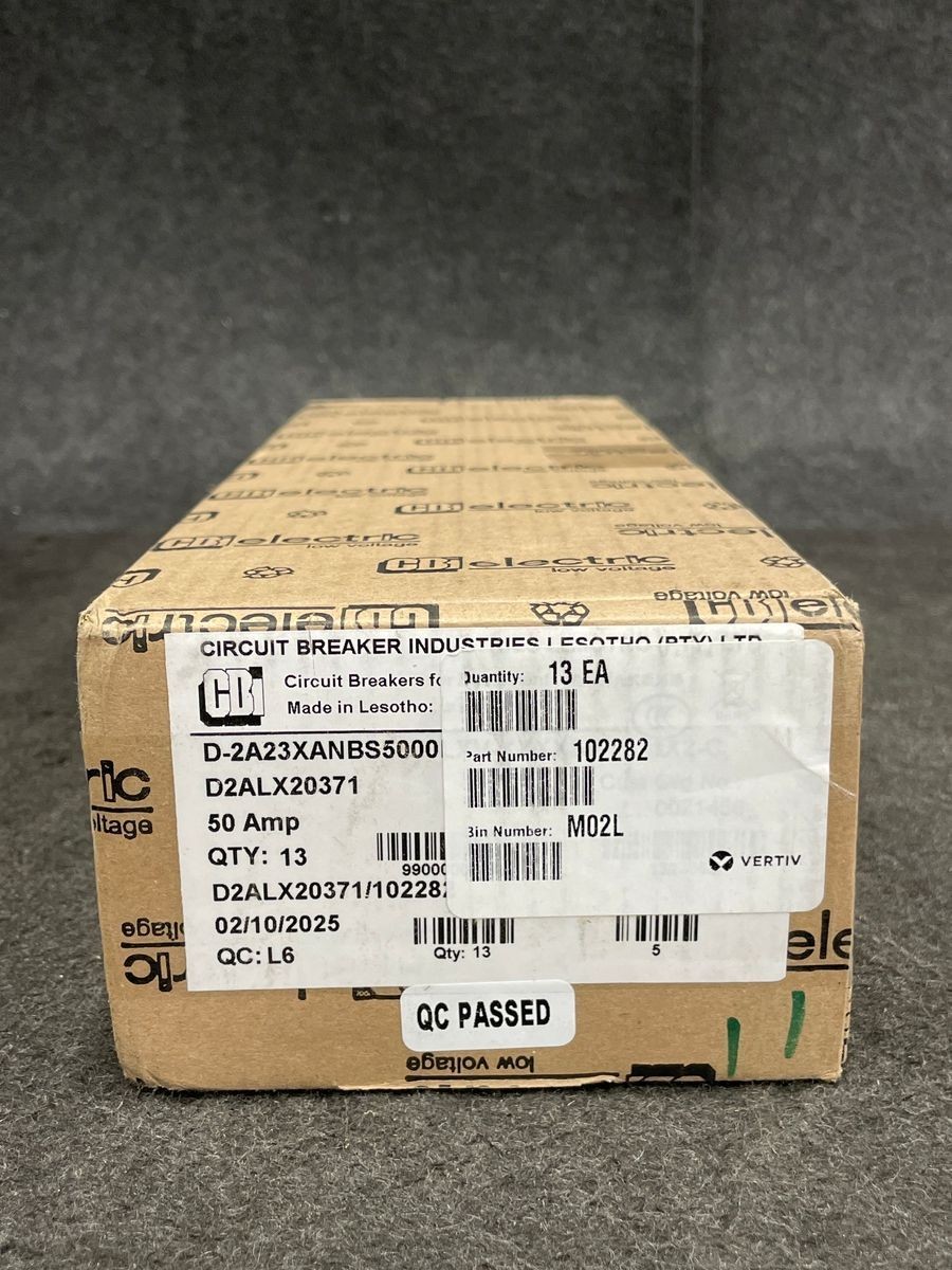 CBI 102282 Bullet Breaker 50 Amp White Handle 3 Pin with Alarm Qty 13