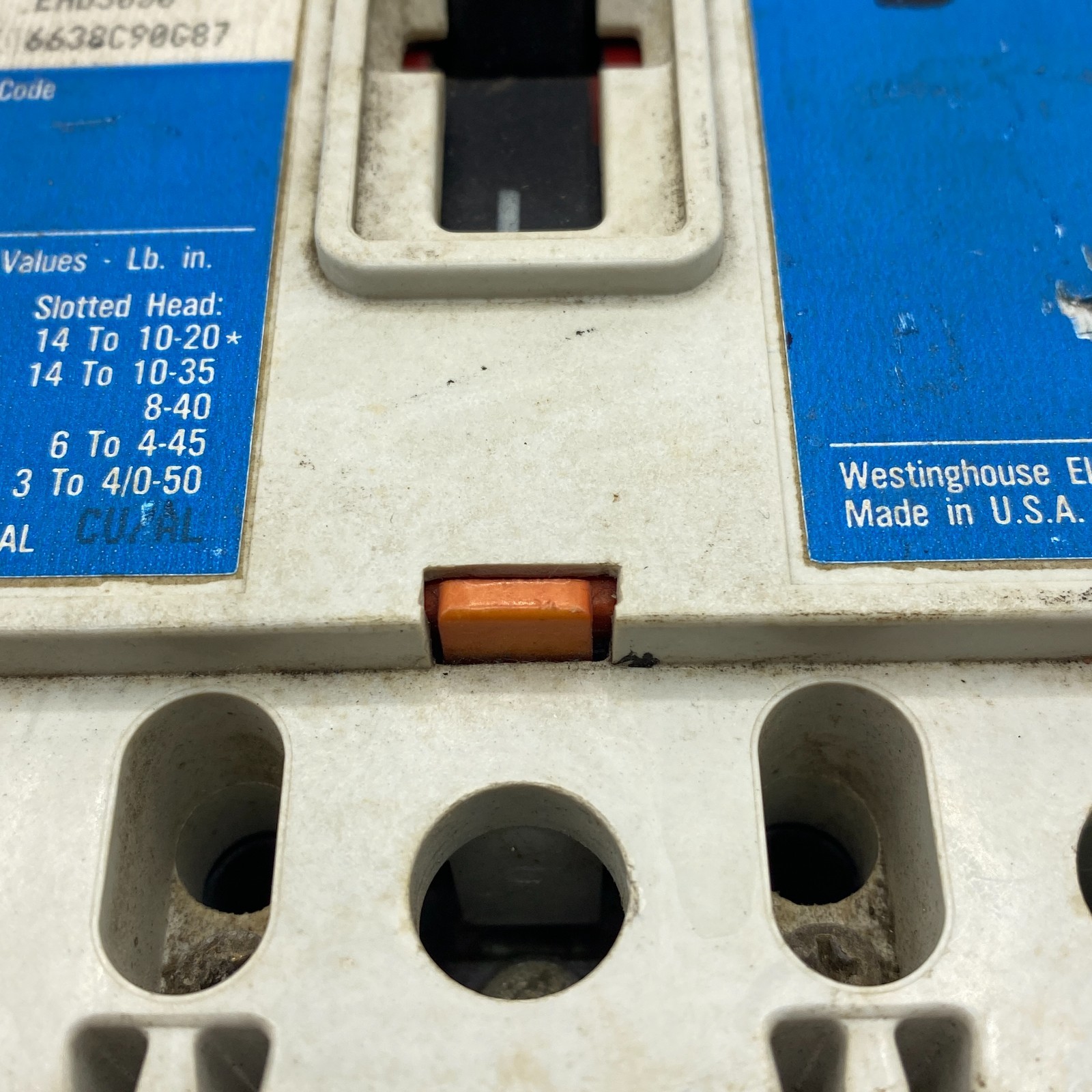WESTINGHOUSE EHD3030 INDUSTRIAL CIRCUIT BREAKER EHD 14k 30-AMPS 3-POLE 480VAC