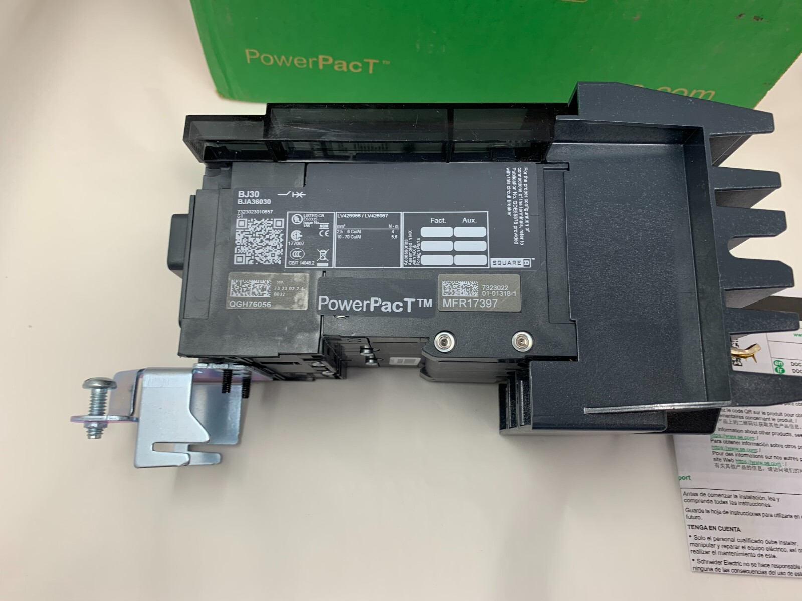 Square D BJA36030 30A PowerPacT I-Line Molded Case Circuit Breaker 600V 3P