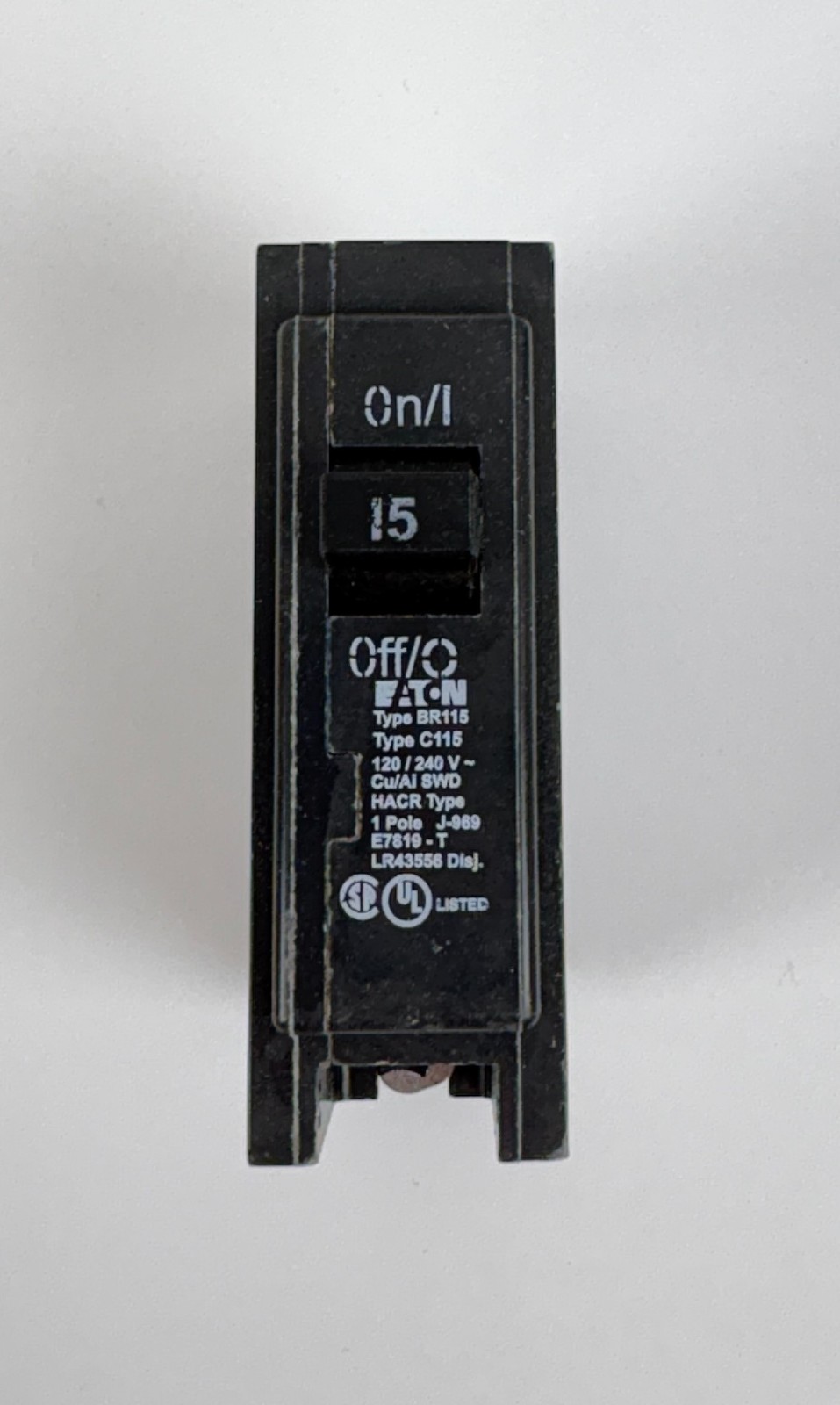 Eaton Type BR115 15 Amp 1-Pole Circuit Breaker Standard Set of 10