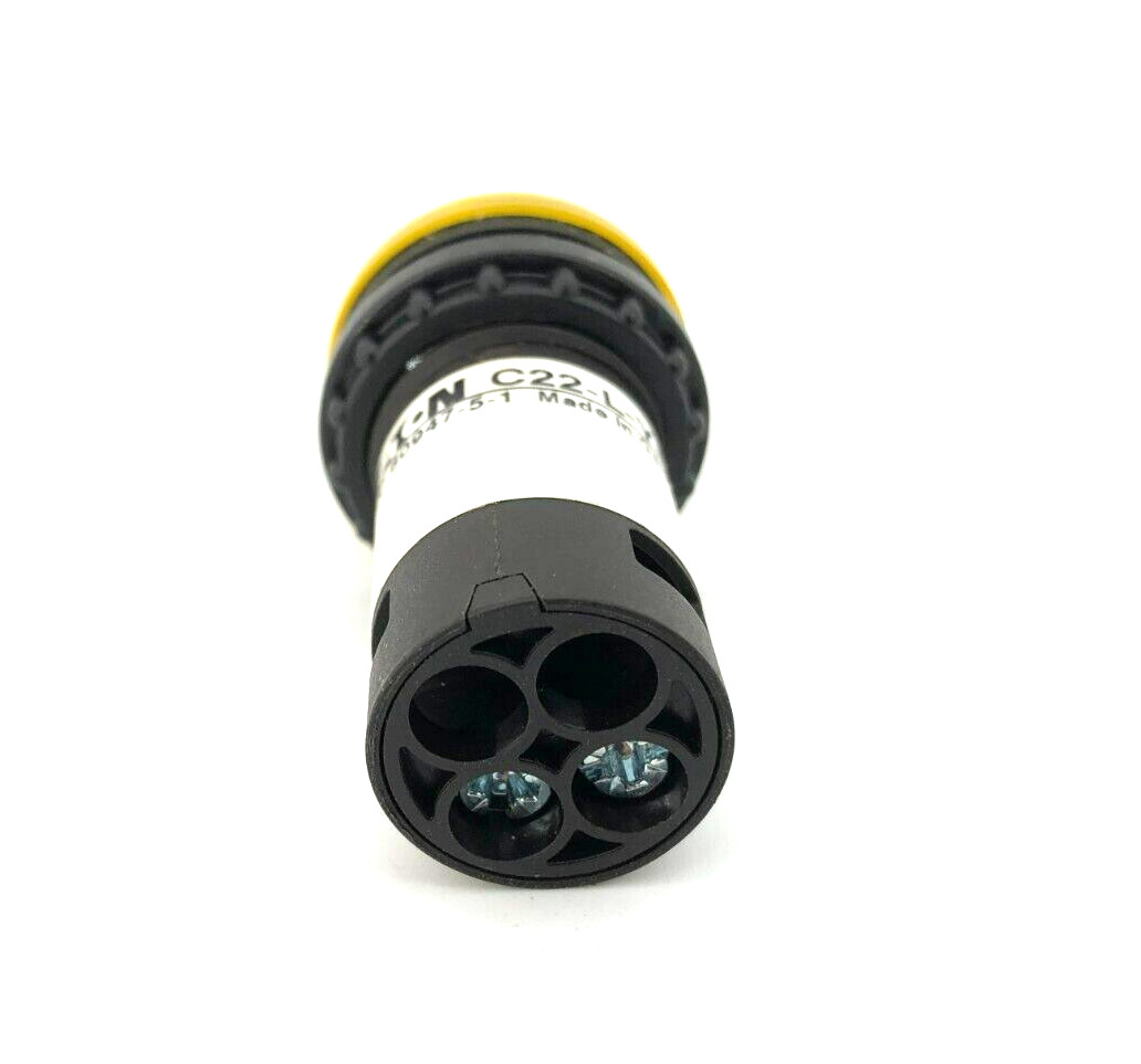 New Eaton C22-L-Y-120 Yellow Indicating Pilot Light 120VAC