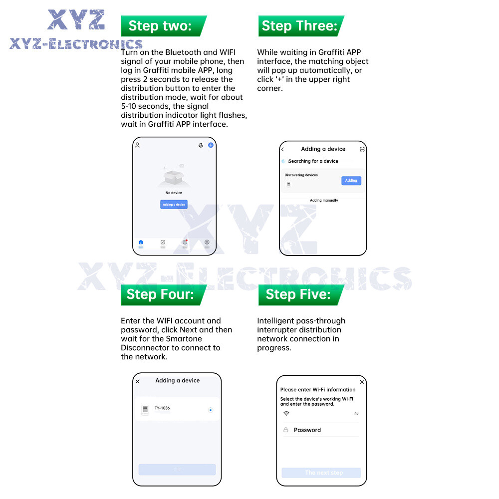 Smart Circuit Breaker TUYA WIFI Bluetooth 2P63A On/Off Breaker Remote Control