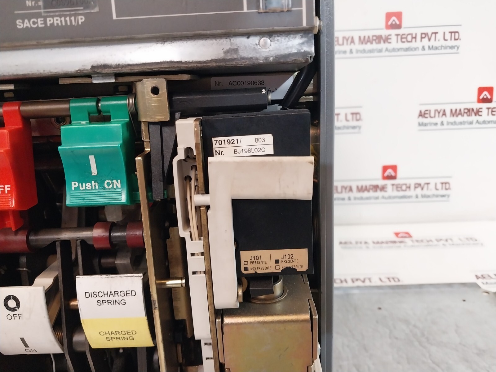 ABB SACE E2N 12 Circuit Breaker 690V 55KA X 1S 110-120V 50-60HZ 1250A