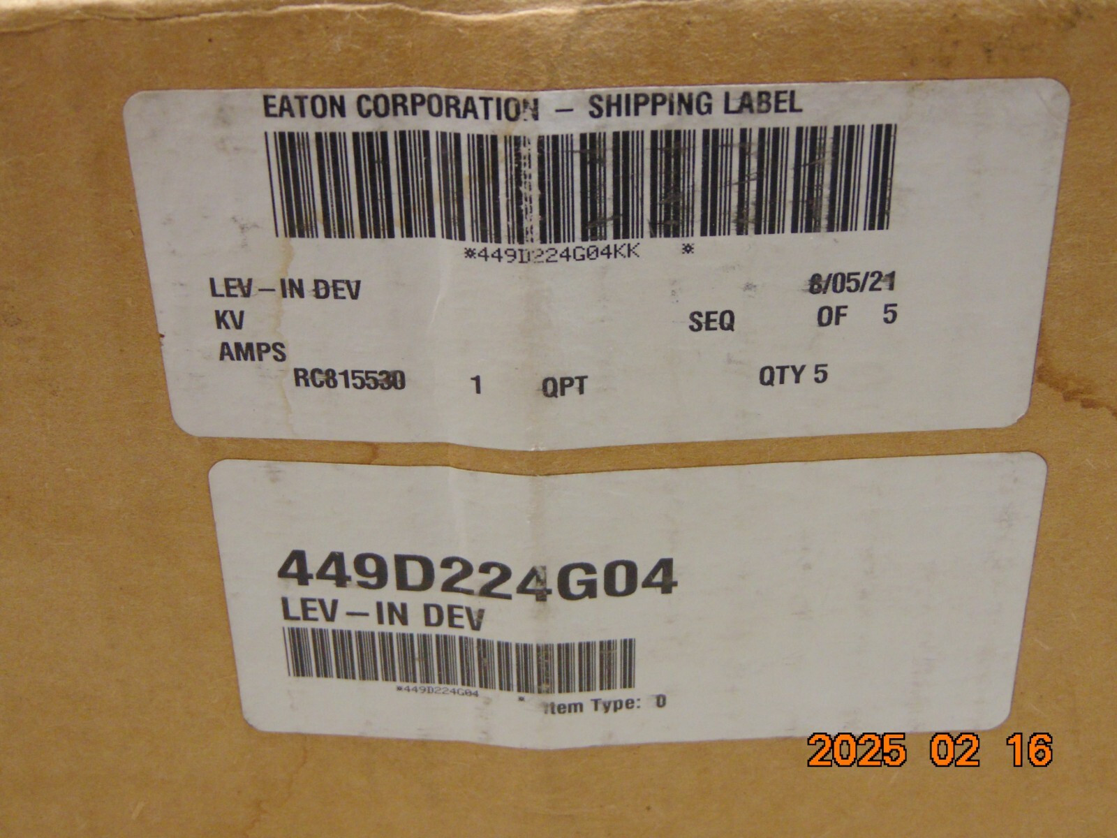 EATON 449D224G04 White Drawout Racking Mechanism Assembly