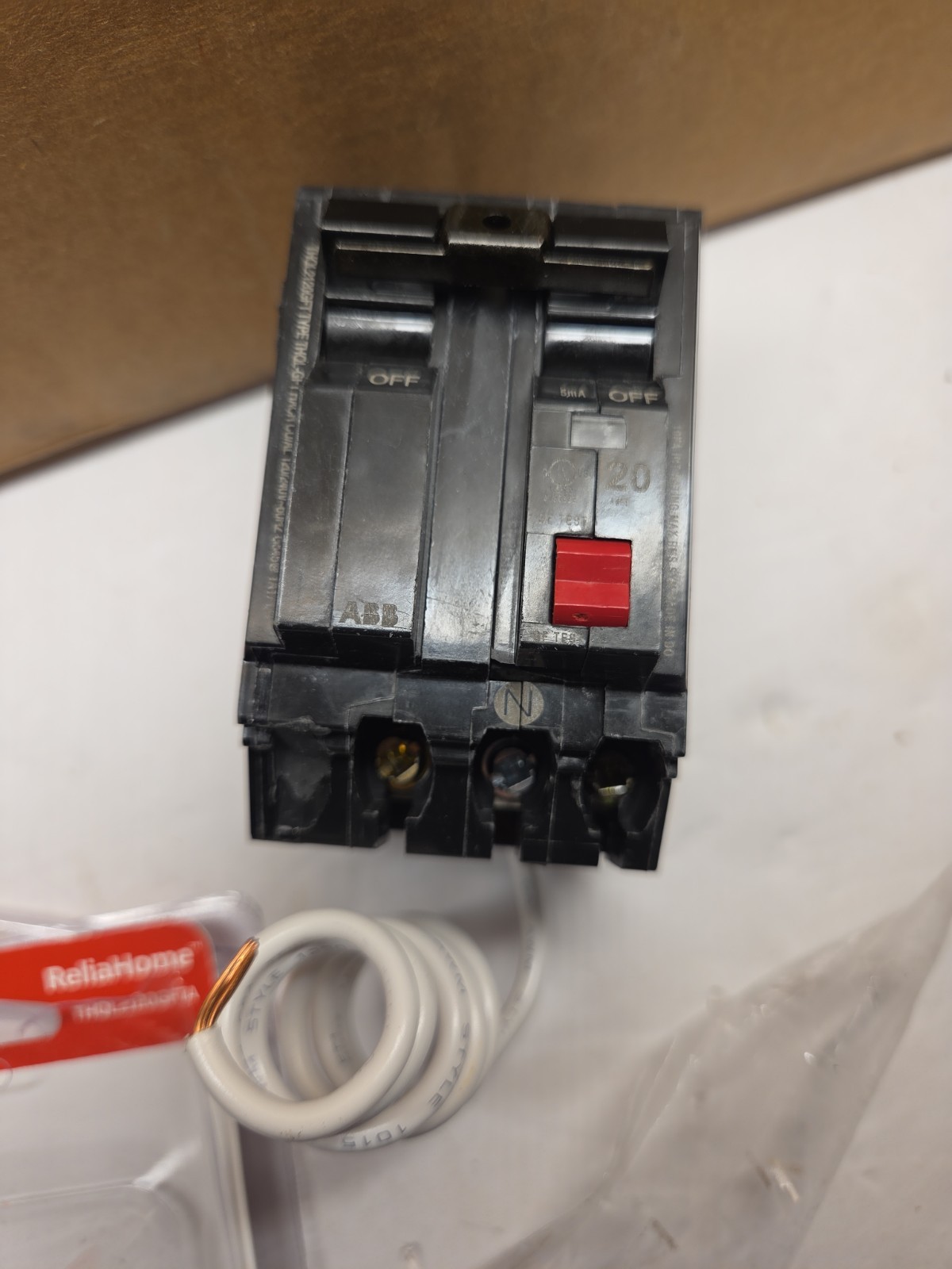 ABB 20 Amp GFCI Ground Fault Circuit Interrupter THQL2120GFTA 2 Pole (Open Box)
