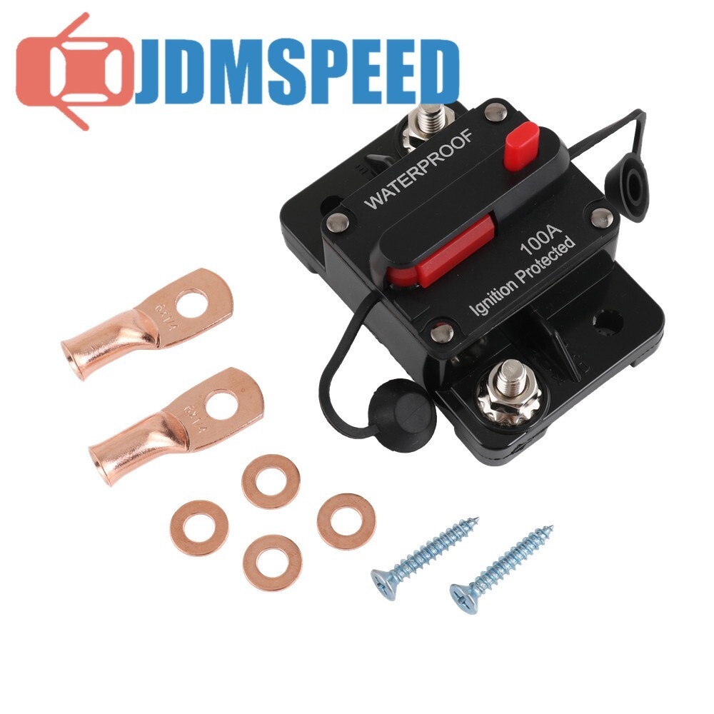 100A AMP Circuit Breaker Fuse 12-48V DC Car Boat Manual Reset Switch IP67