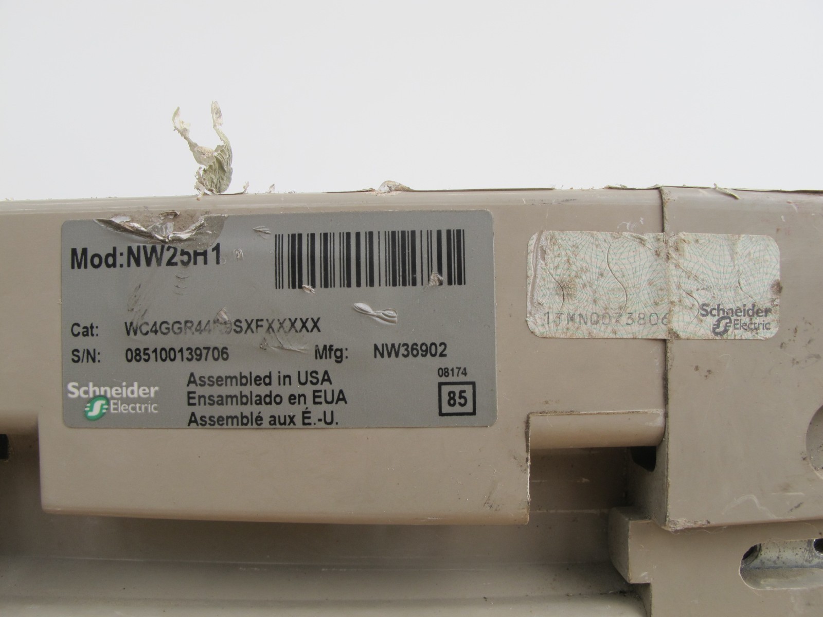 Square D NW25H1 WC4GGR44R9SXFXXXXX 2500 Amp Schneider Electric 2500A NW 25 H1 MP