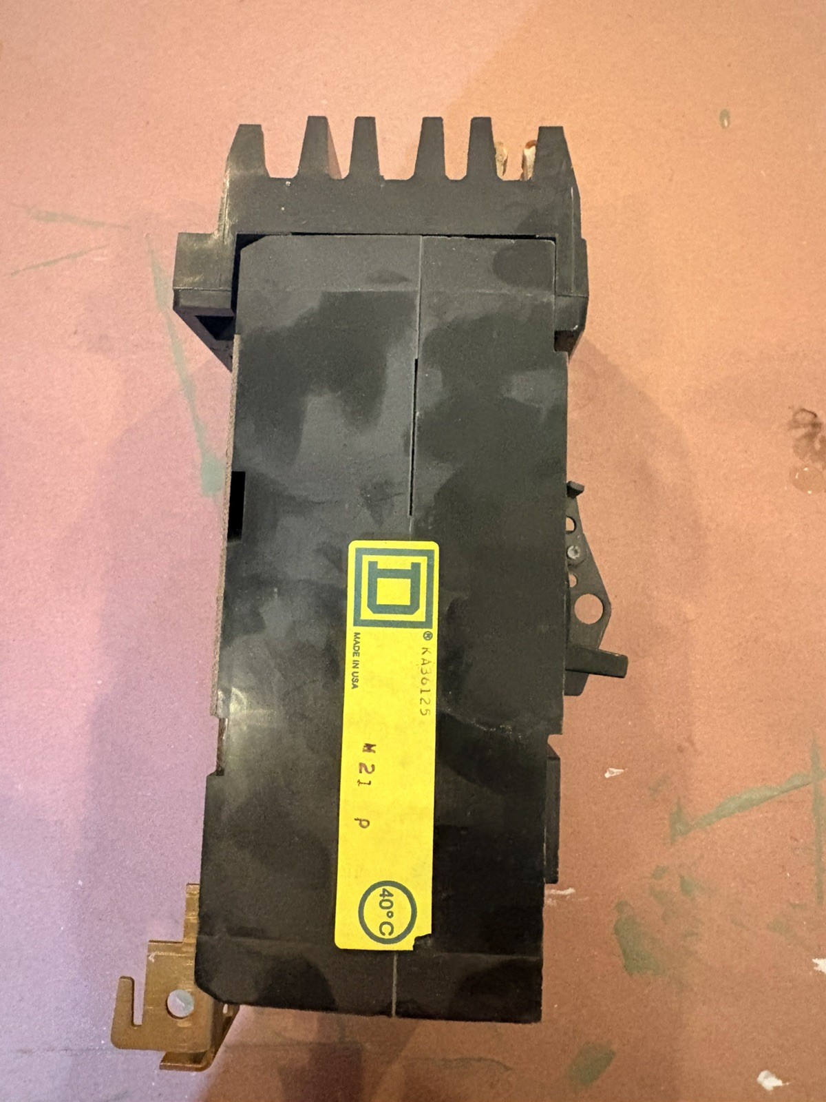 KA36125 Square D 125 Amp Circuit Breaker removed from working panel