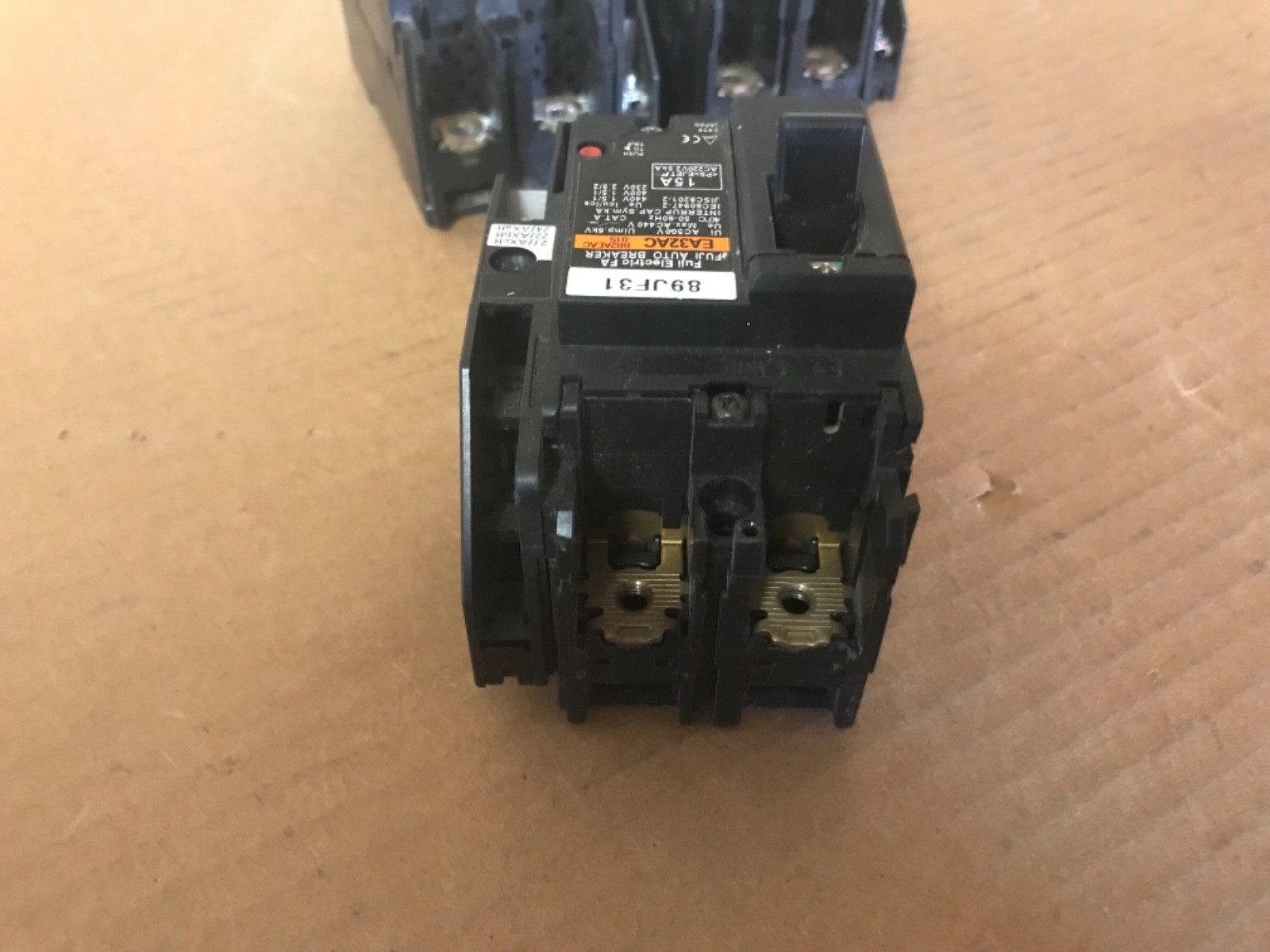 (Lot of 3) Fuji Electric FA Auto Breaker EA32AC 15 Amp 220 V Motor Disconnect