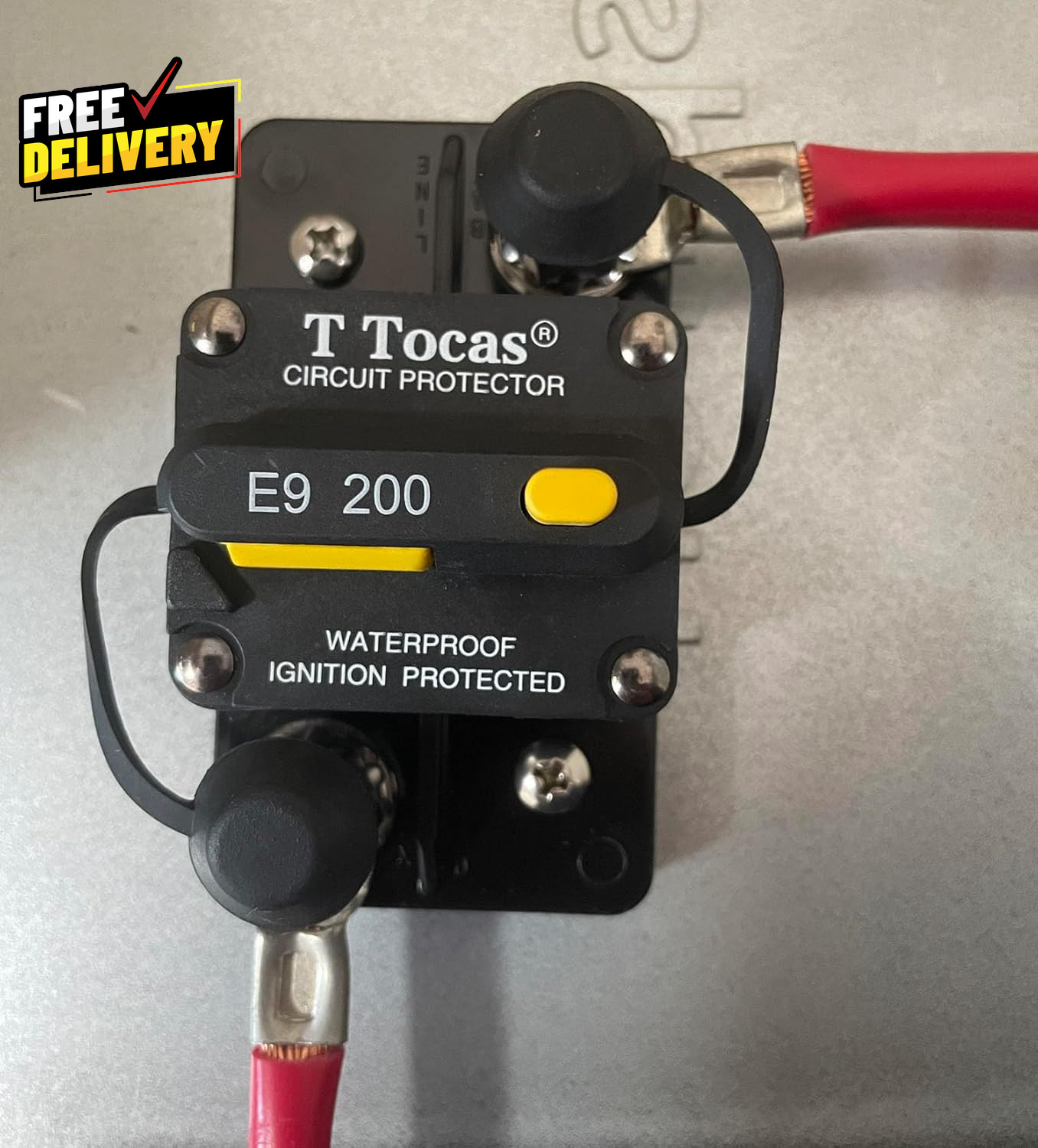 E9 T3 Hi Amp 200A 3/8 Studs Circuit Breaker with Manual Reset 12V – 48V DC