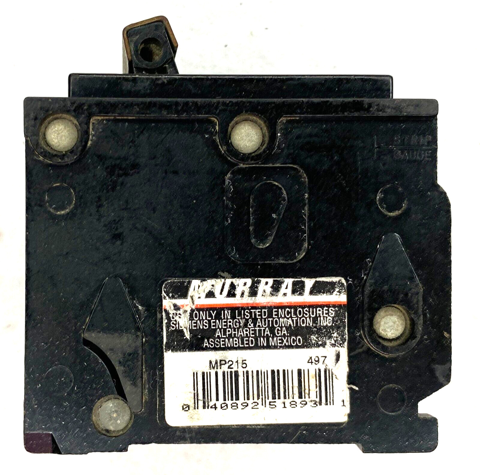 15A Murray MP215 Circuit Breaker 15 Amp 2 Pole Type MP-T 120/240V 60Hz HACR Type