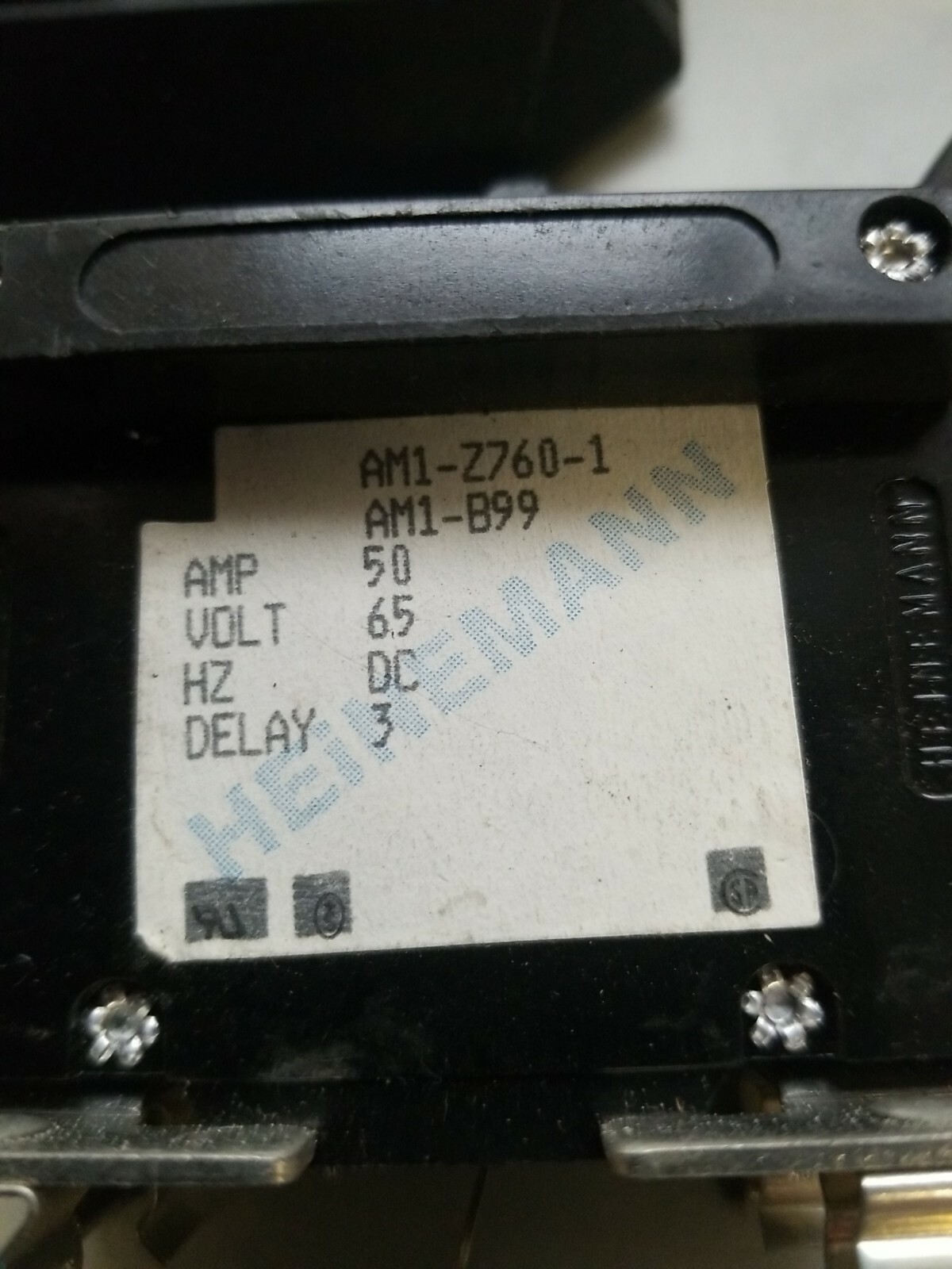 (4) lot Heinemann AM1-Z-760-1 50A 65V DC Circuit Breaker