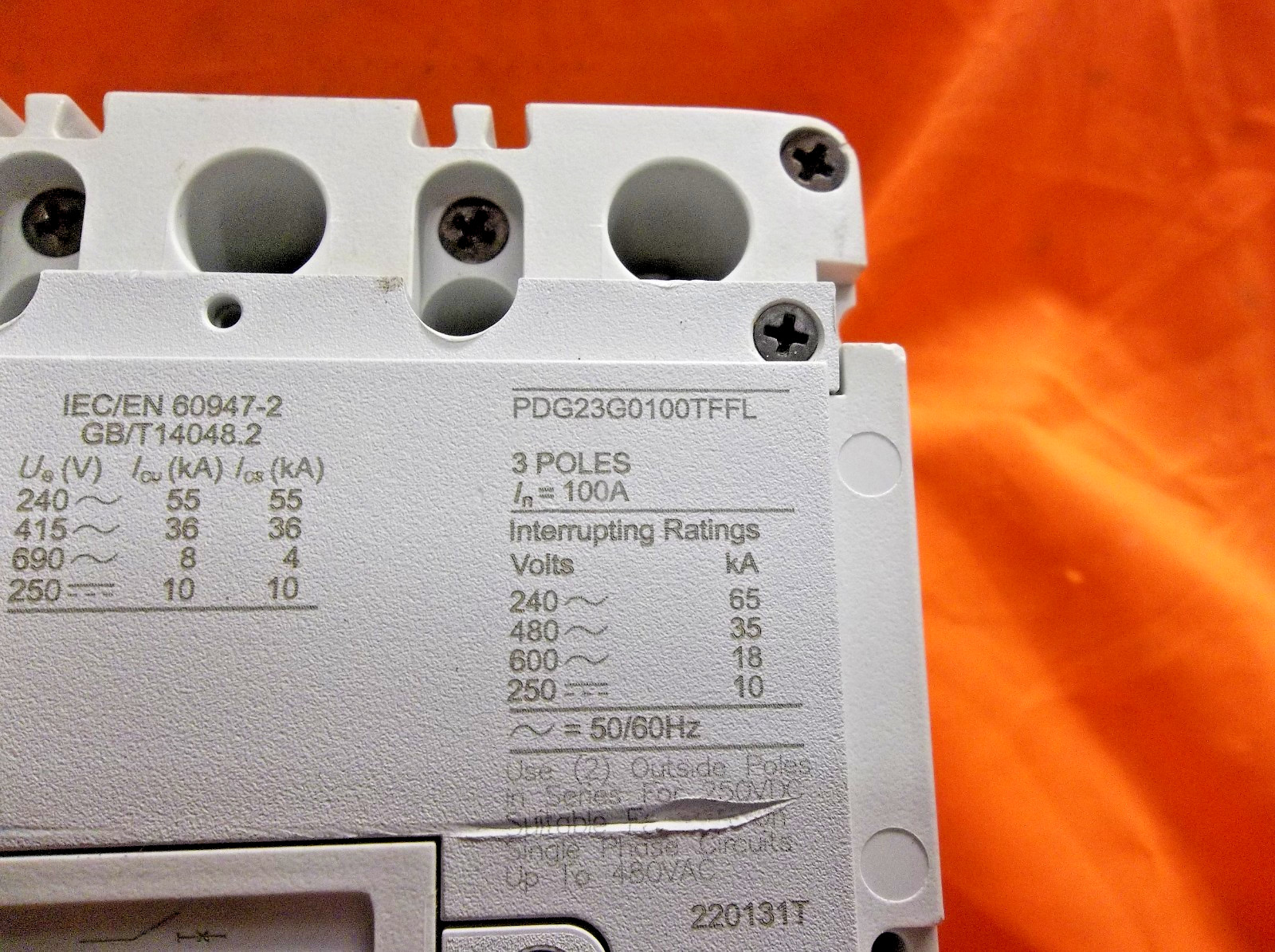 EATON PDG23M0100TFFL circuit breaker 1206A3