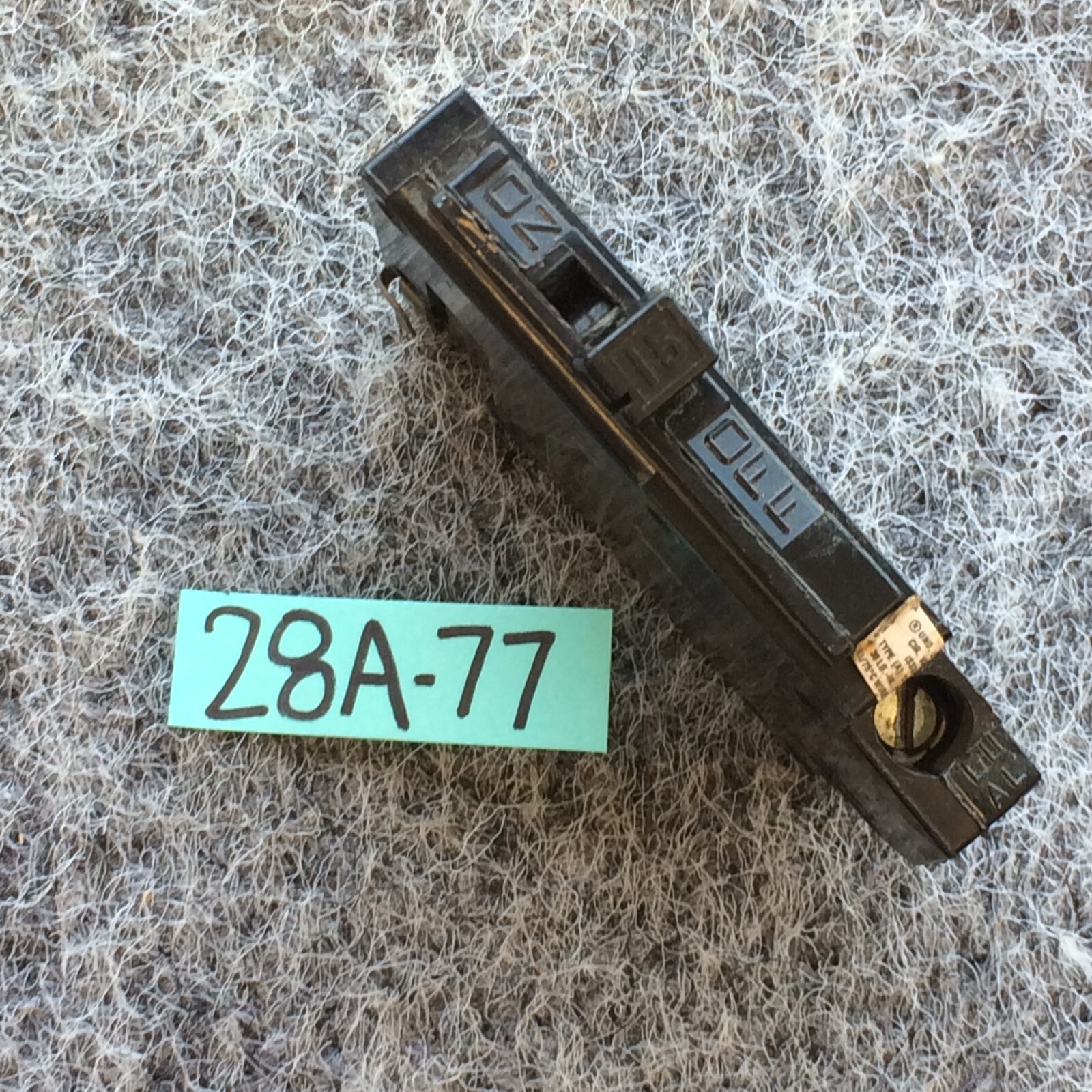 Crouse Hinds 15 Amp 1 Pole MH115L MH/MM Circuit Breaker Left Clip Warranty
