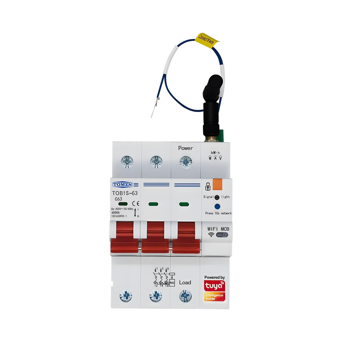 3 Phase 3P+N WiFi Smart Circuit Breaker TUYA Smart Life RS485 Modbus Din Rail