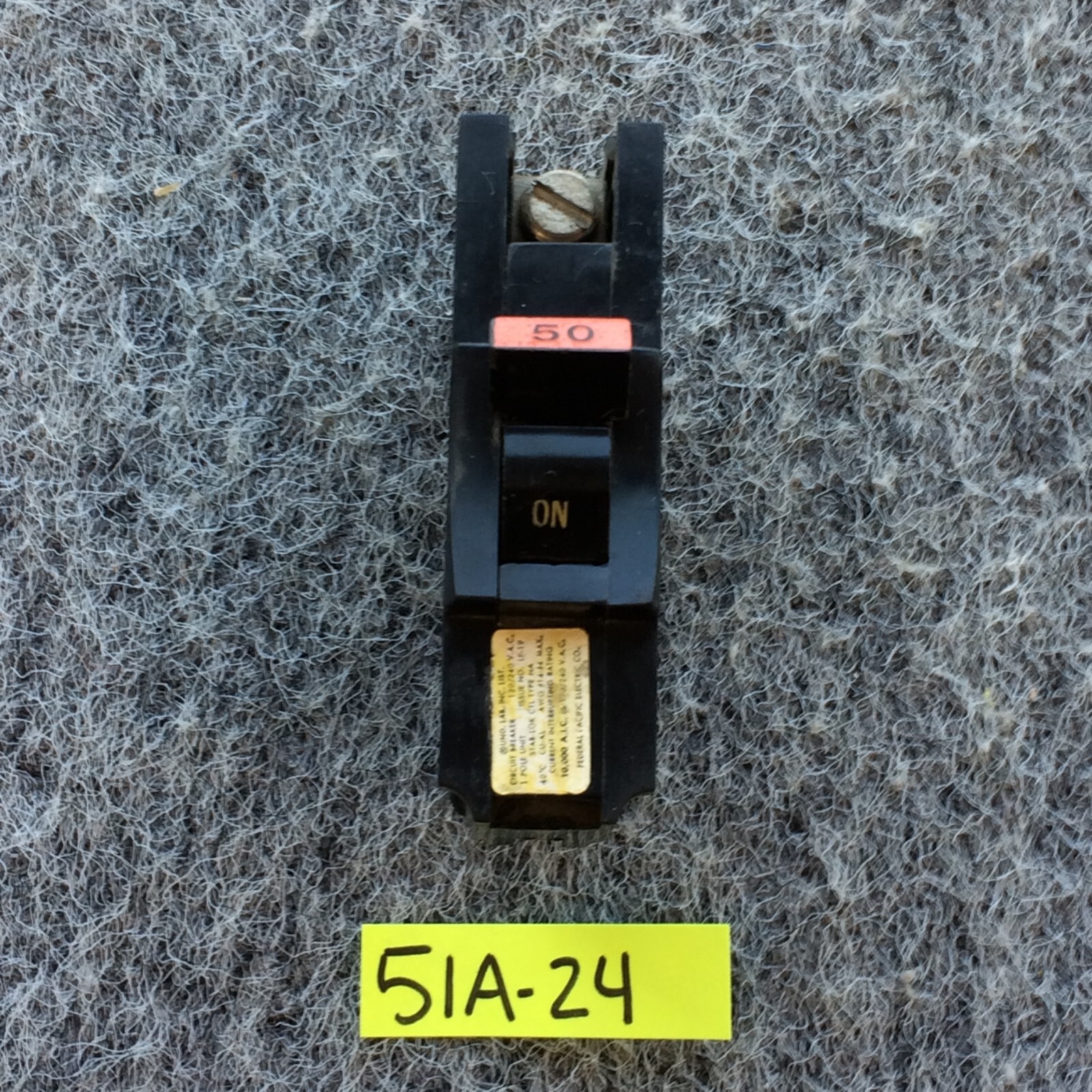 FEDERAL PACIFIC 50 AMP FPE 50 AMP 1 POLE NA150 STAB-LOK NA150 1″ Thick Wide