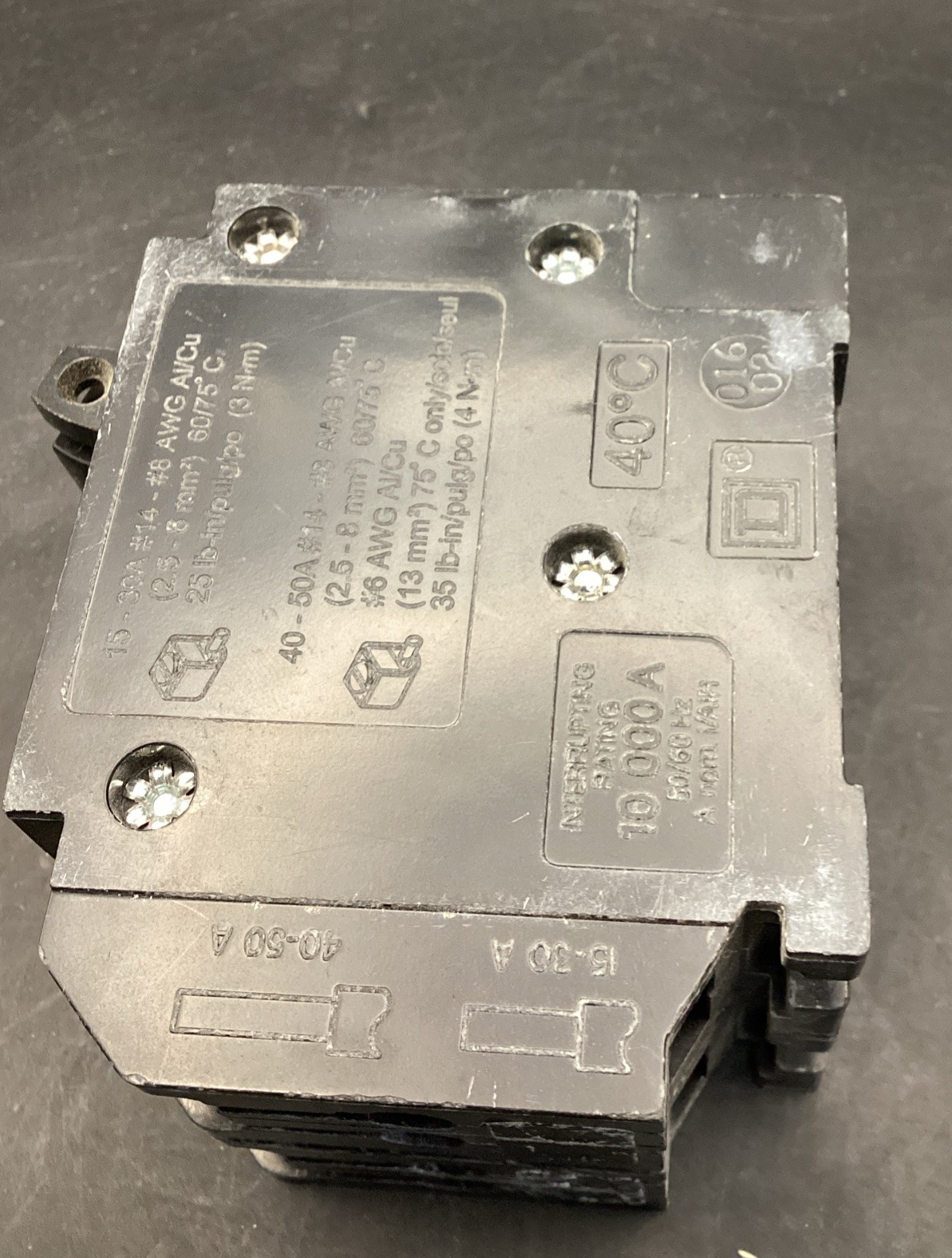 Used SquareD Homt2020220 20 AMP CIRCUIT BREAKER QUAD POLE 120/240 VAC ⚪️