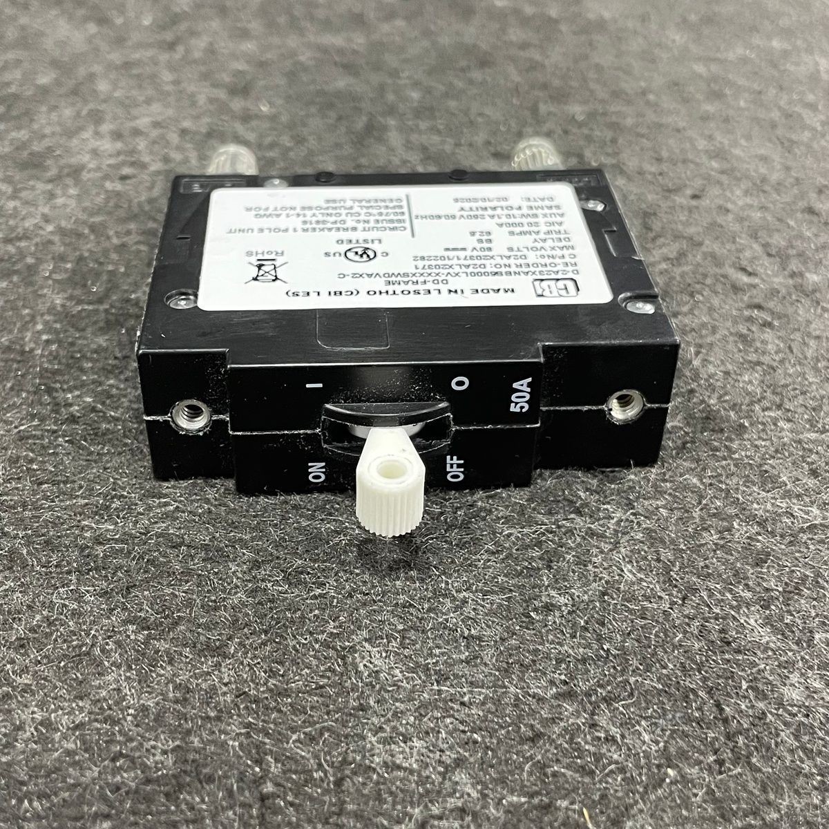 CBI 102282 Bullet Breaker 50 Amp White Handle 3 Pin with Alarm Qty 13