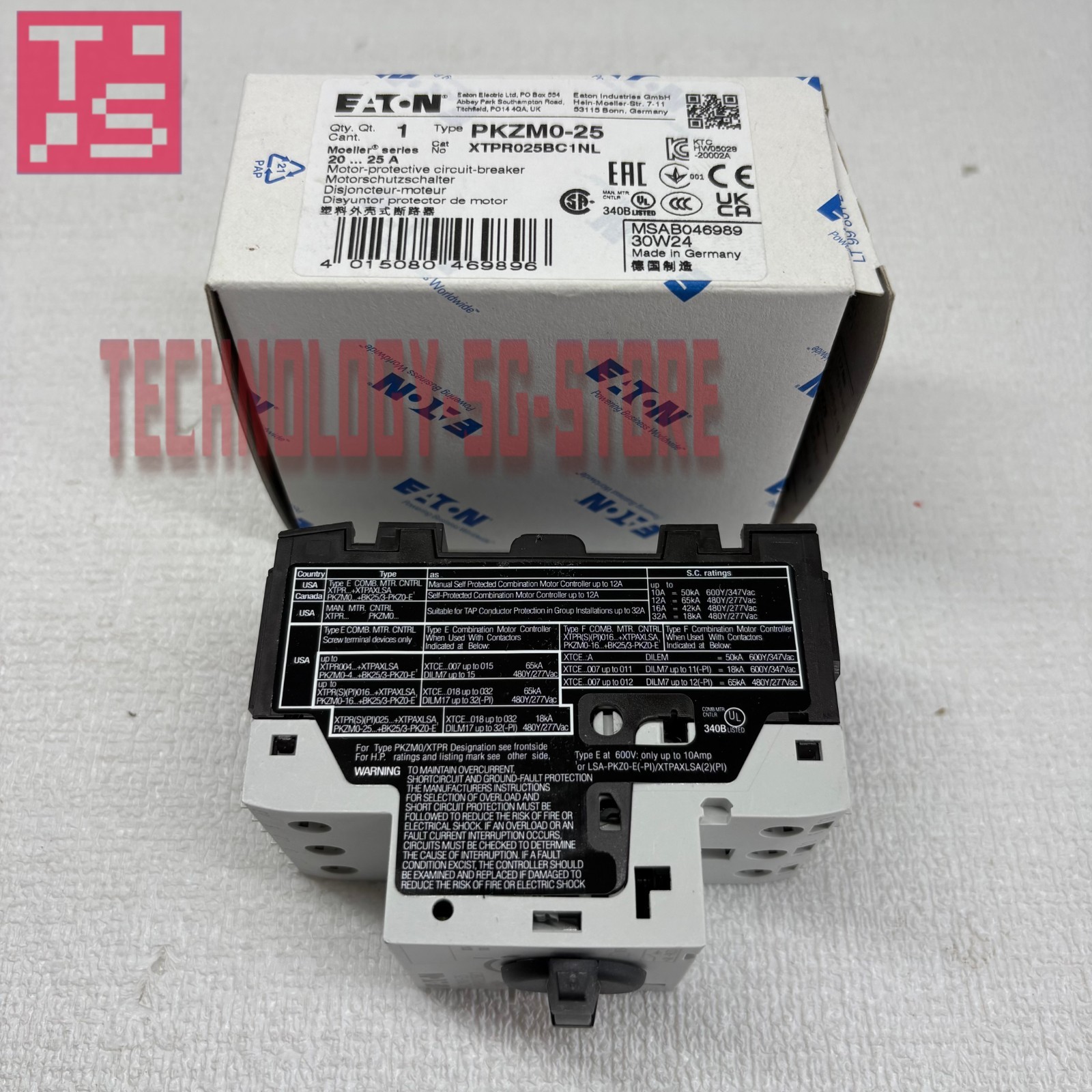 1PCS New Eaton Moeller PKZM0-25 Motor Circuit Breaker