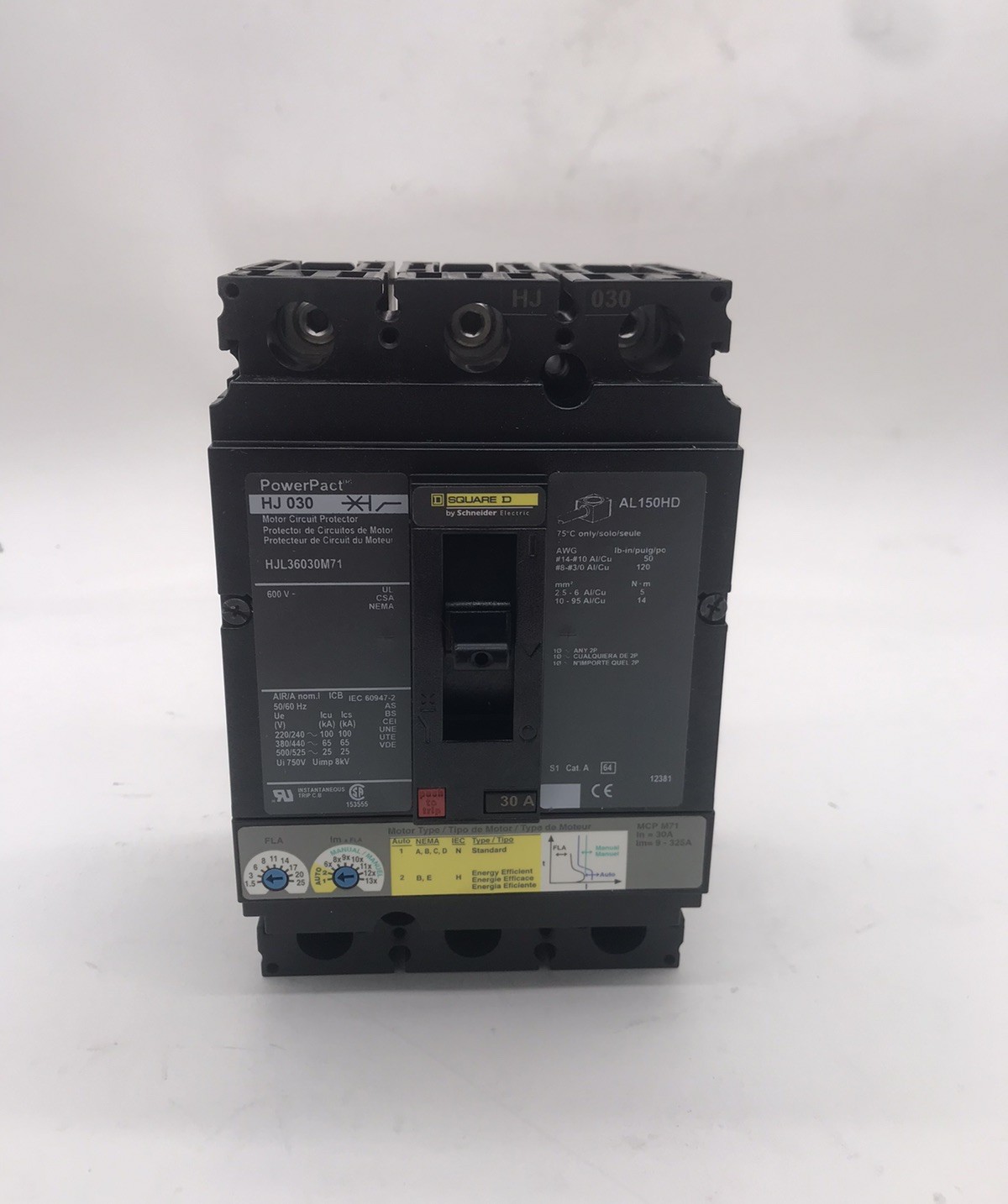 HOUSTON STOCK NEW SQUARE D HJL36030M71 POWERPACT 30 AMP FREE 2 DAY AIR BUY NOW