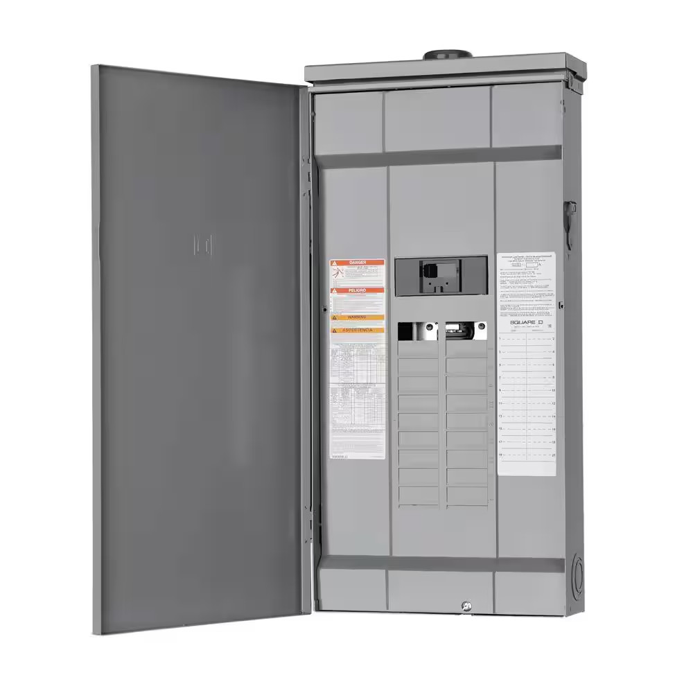 Homeline 200 Amp 20-Space 40-Circuit Outdoor Main Breaker Plug-On Neutral Load C