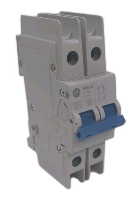 Allen-Bradley 1489-M2D100 10A 2-Pole Miniature Circuit Breaker Trip Curve D NEW