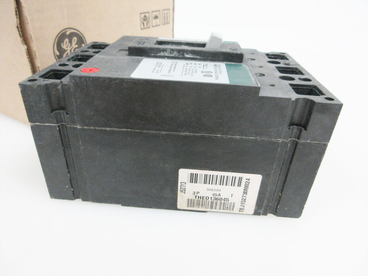 GE THED136045WL 783164-06294 3 POLE 600VAC 45A CIRCUIT BREAKER 783164062816