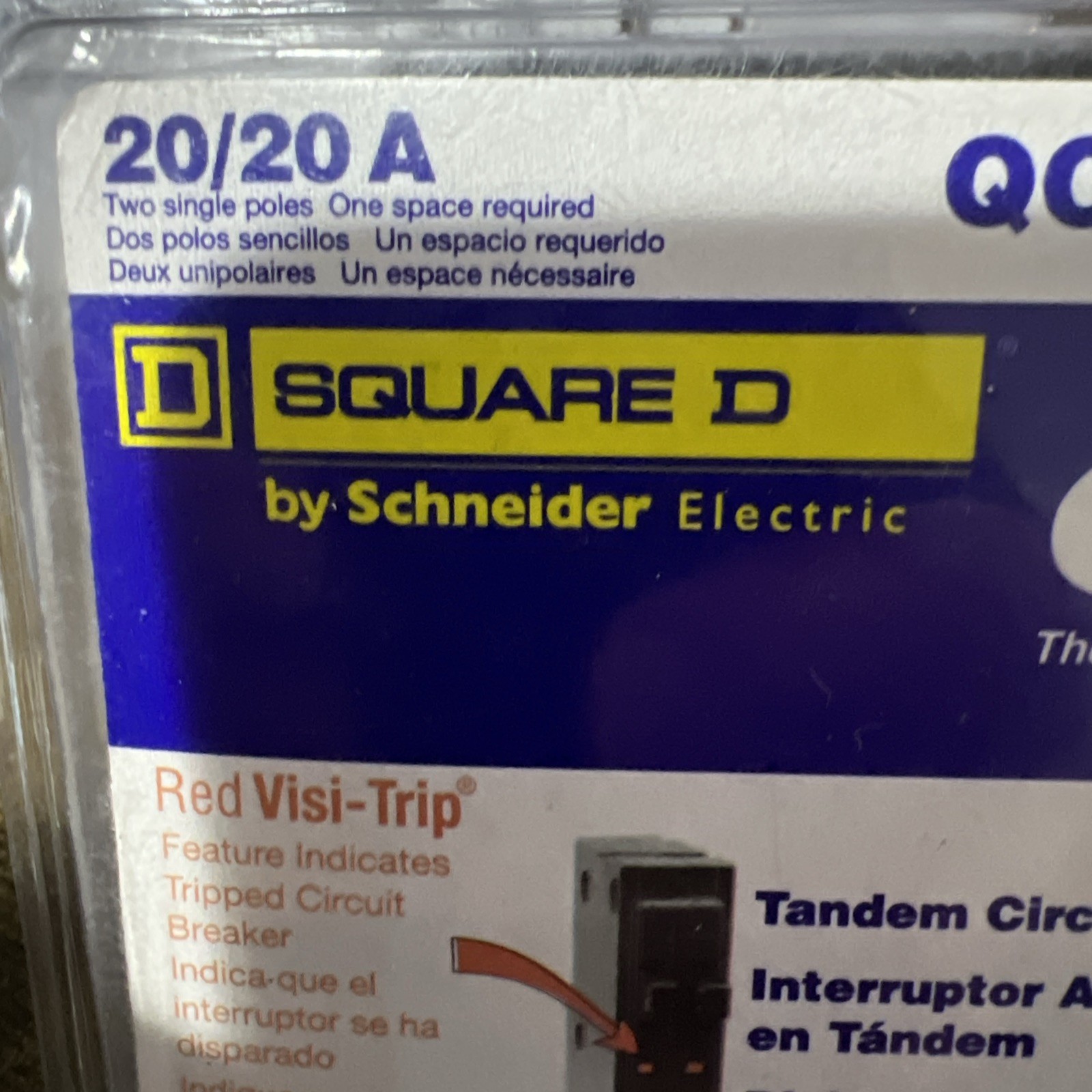 NEW Square D QO2020C 20-Amp Tandem Circuit Breaker QO2020C