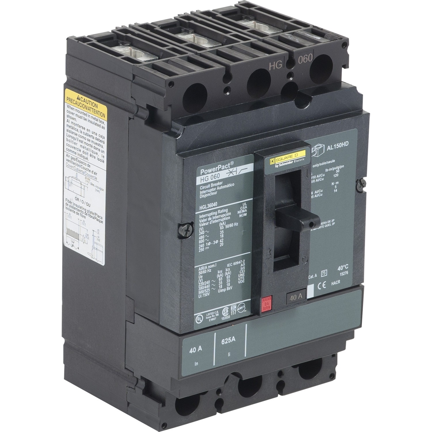 Square D HGL36040 Circuit Breaker – MCCB 40A 3P 18KA