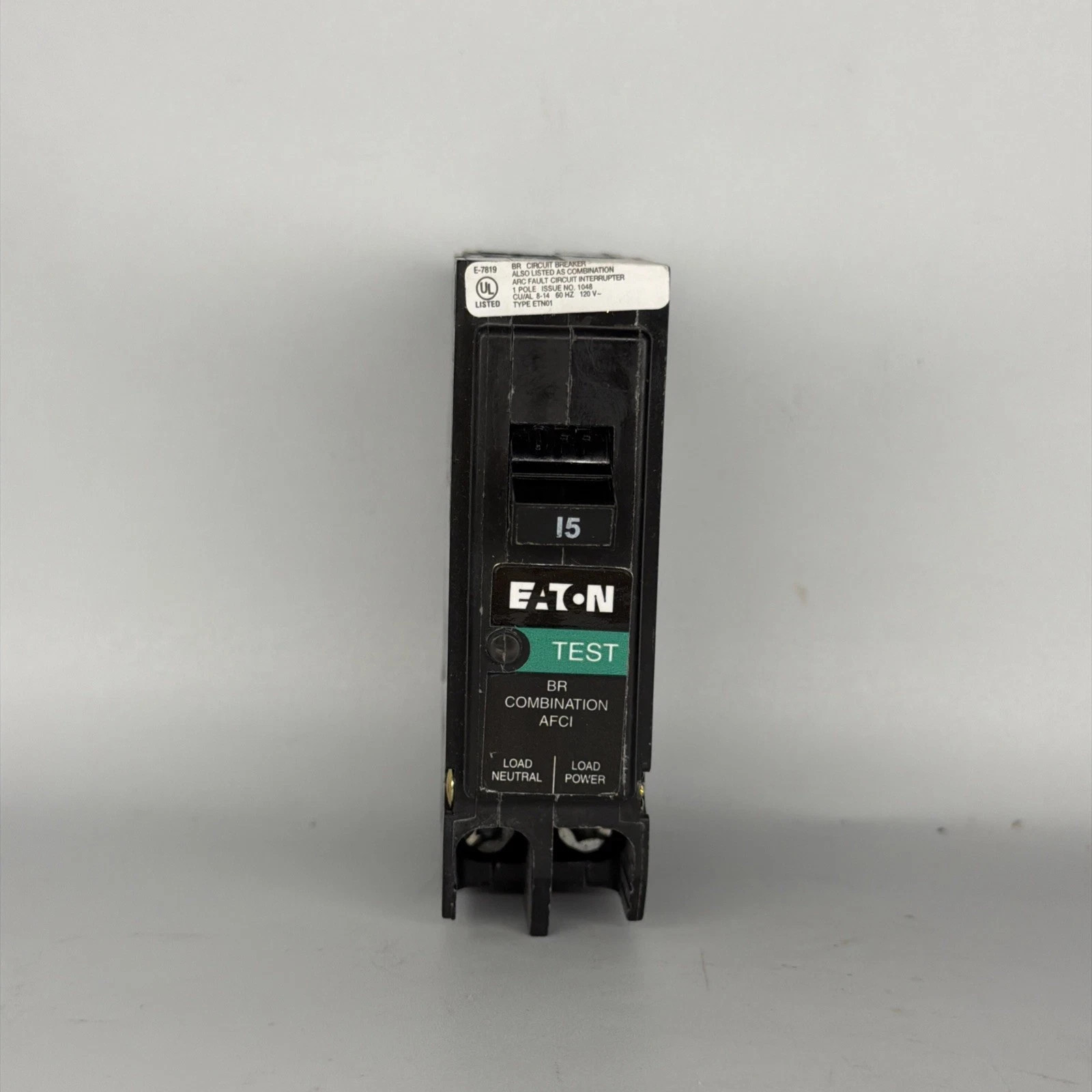 USED Eaton BRP115AF 120/240V 15A Single Phase Circuit Breaker