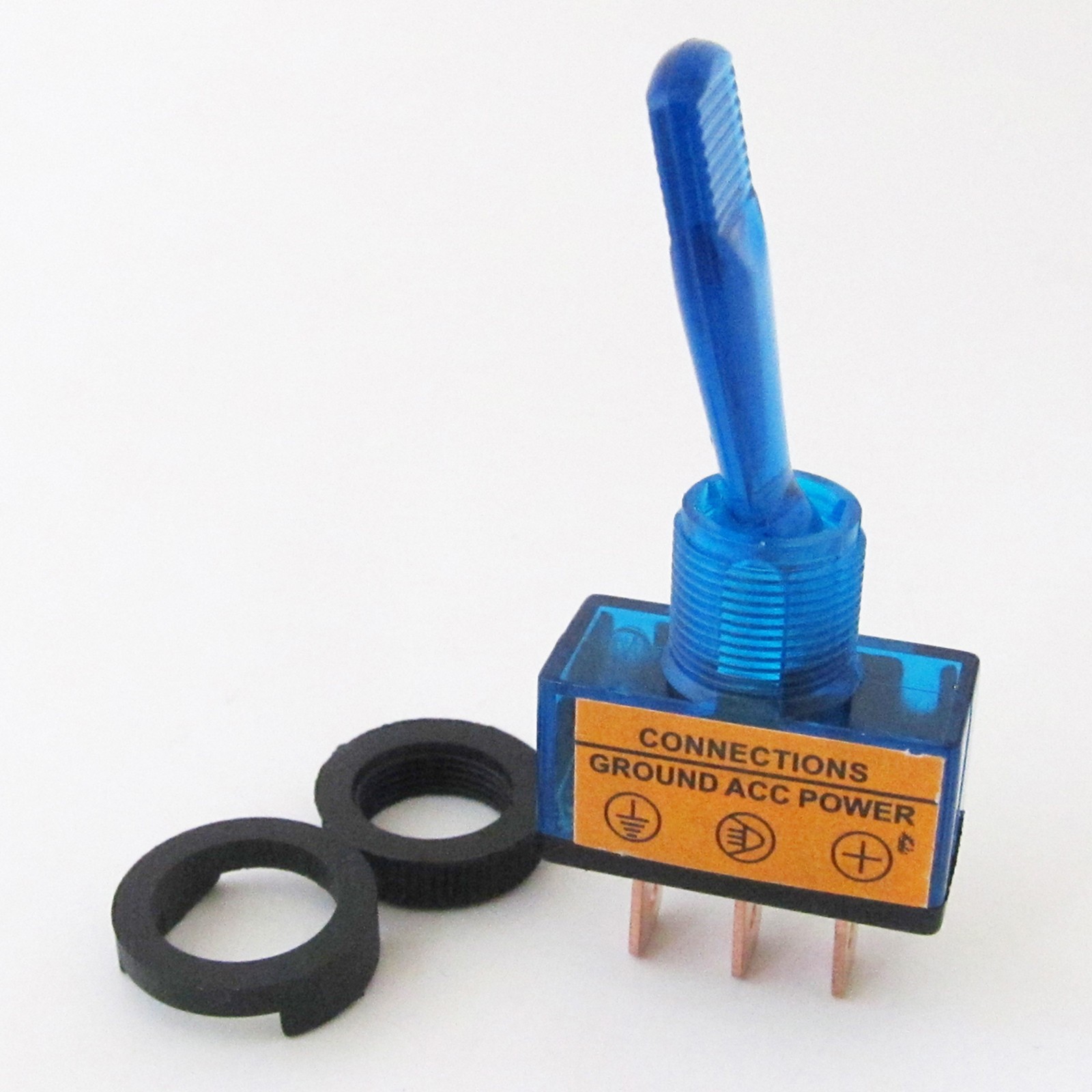 1pc 12V 20A 3pin SPST ON/OFF Toggle Button Switch For Car Green Red Blue 3 Color