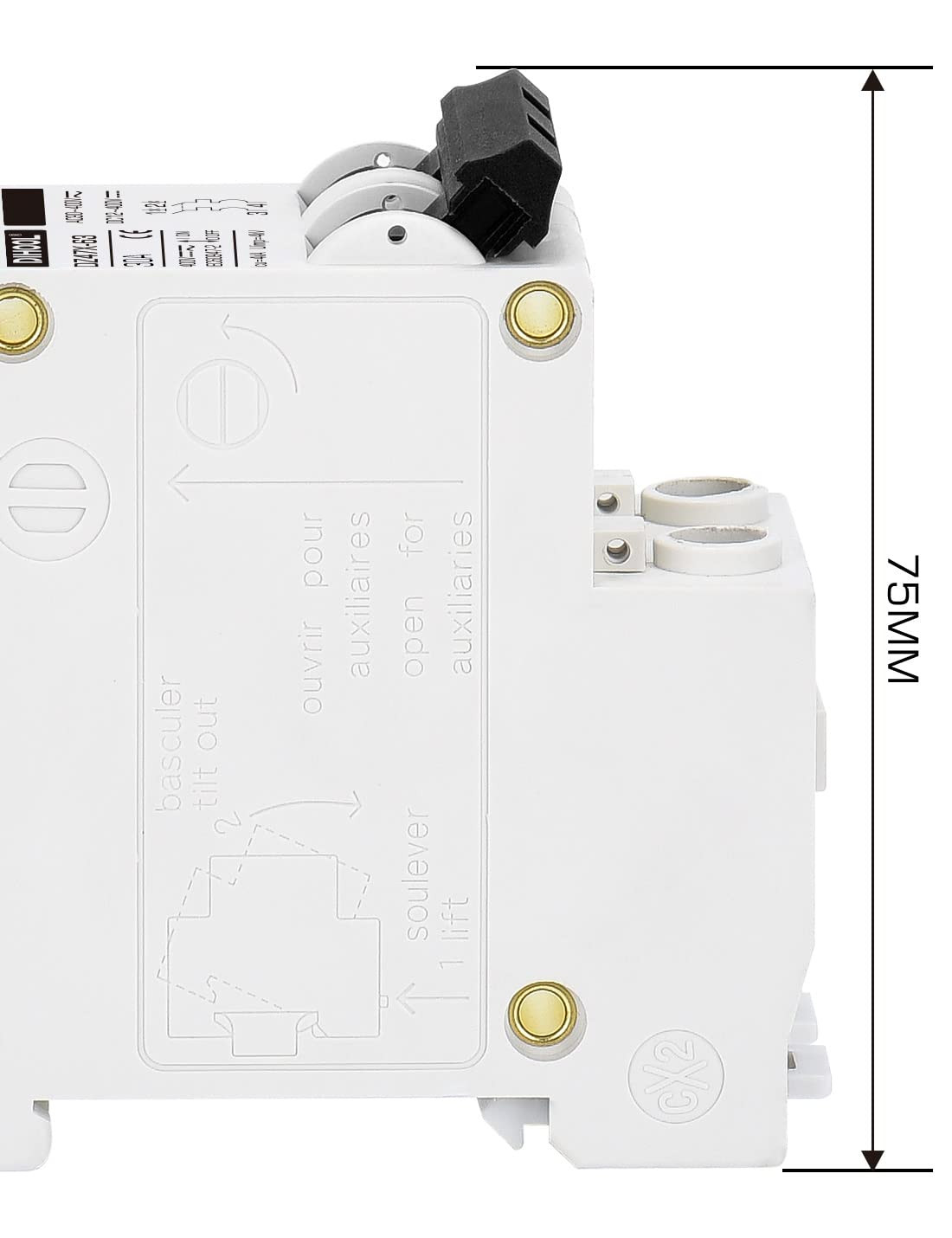Solar Disconnect Switch, 30 Amp 2 Pole, DIN Rail Mount, Non Polarized, 12V 24V 4