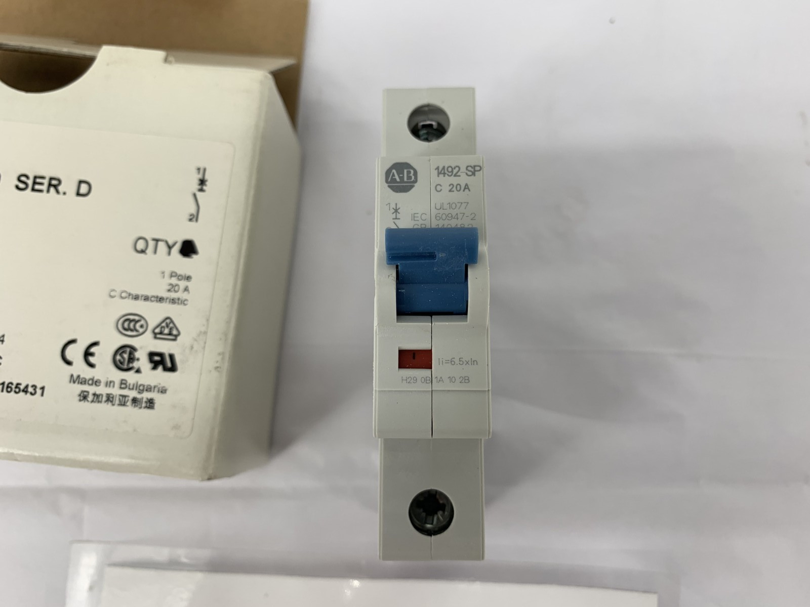 Allen-Bradley 1492-SPM1C200 1P 20A 277VAC-48VDC Miniature Circuit Breaker