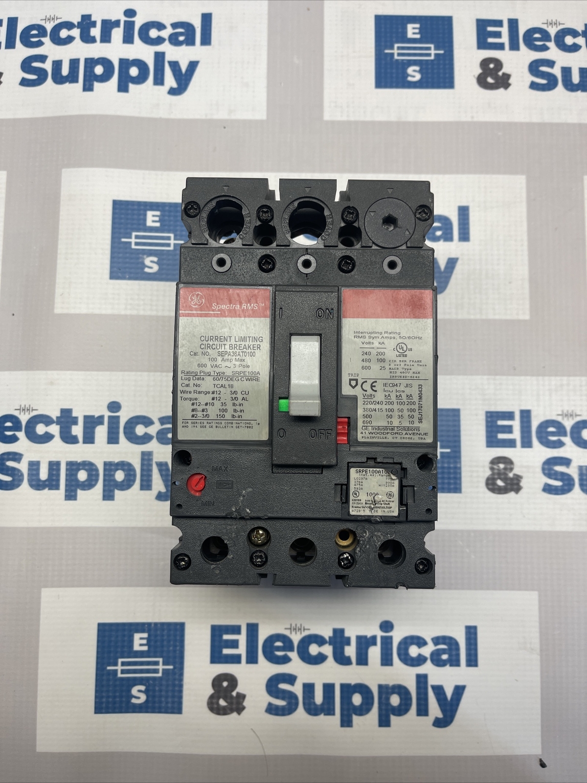 SEPA36AT0100 GE Circuit Breaker 3 Pole 100 Amp 600V