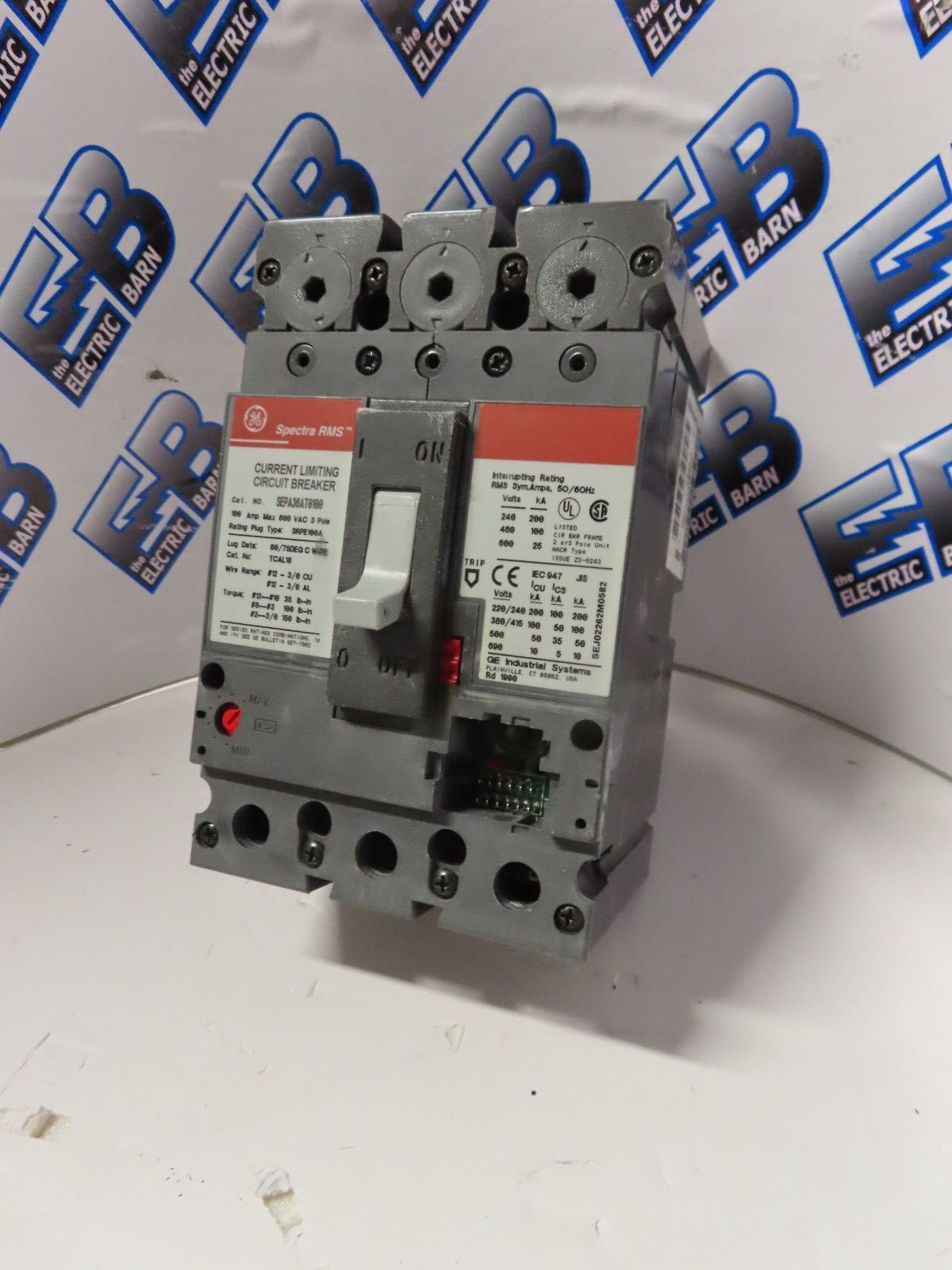 GE SEPA36AT0100 Circuit Breaker 100 Amp 600 Volt 3 Pole 100KAIC -WARRANTY