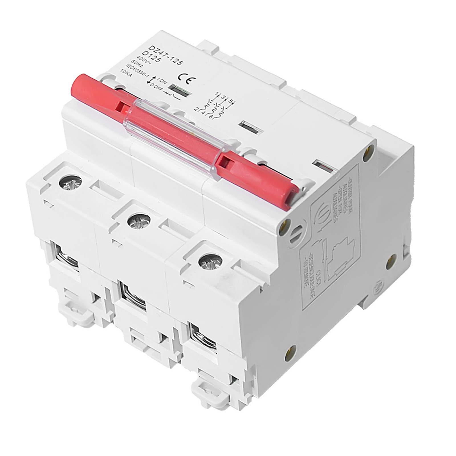 3P AC MCB Mini Circuit Breaker Type C 6 10 16 25 40 50 63 80 100 125Amp 400/500V