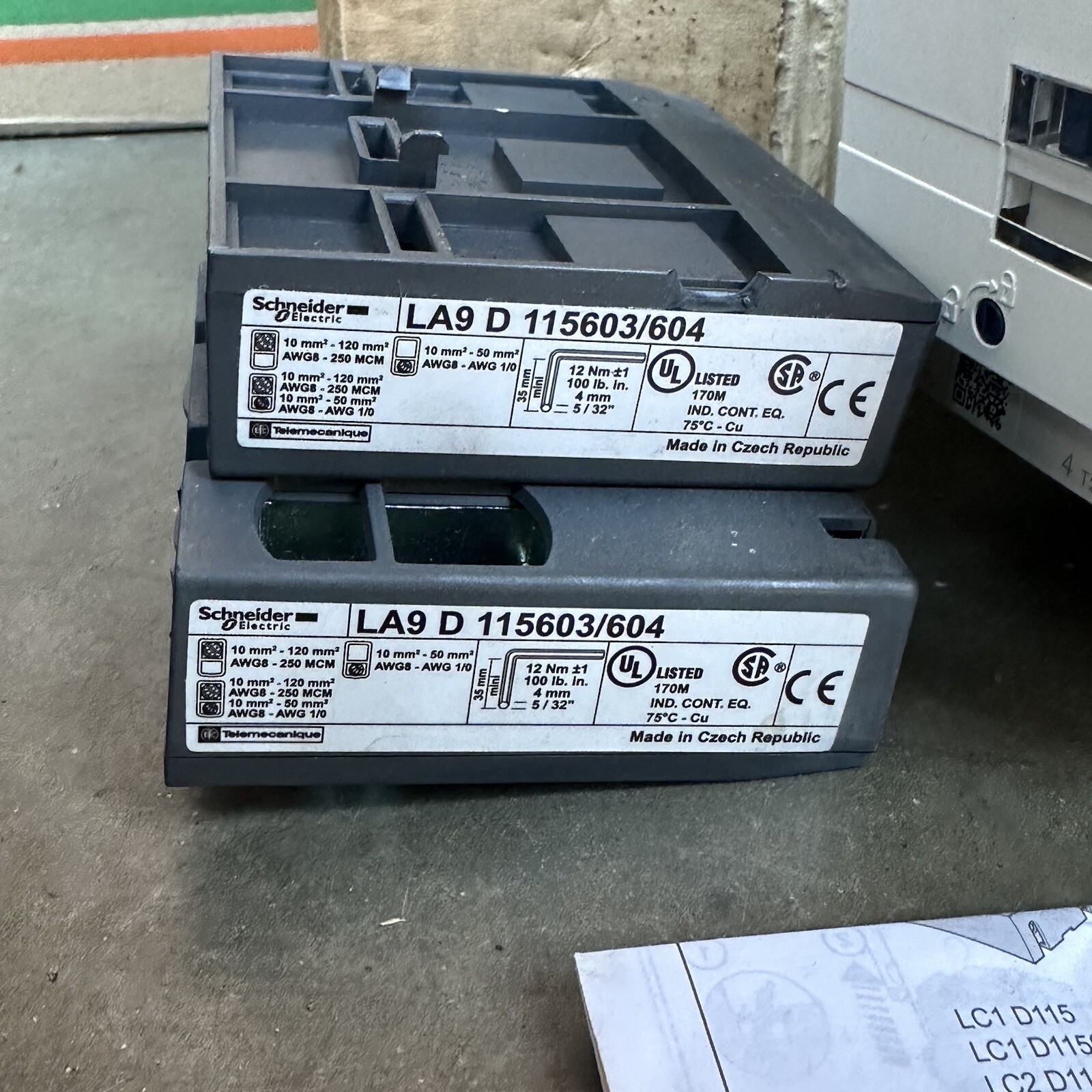 NEW OPEN BOX Schneider LC1 D115BD 3P 115A 24VDC Coil Contactor 75HP 460V
