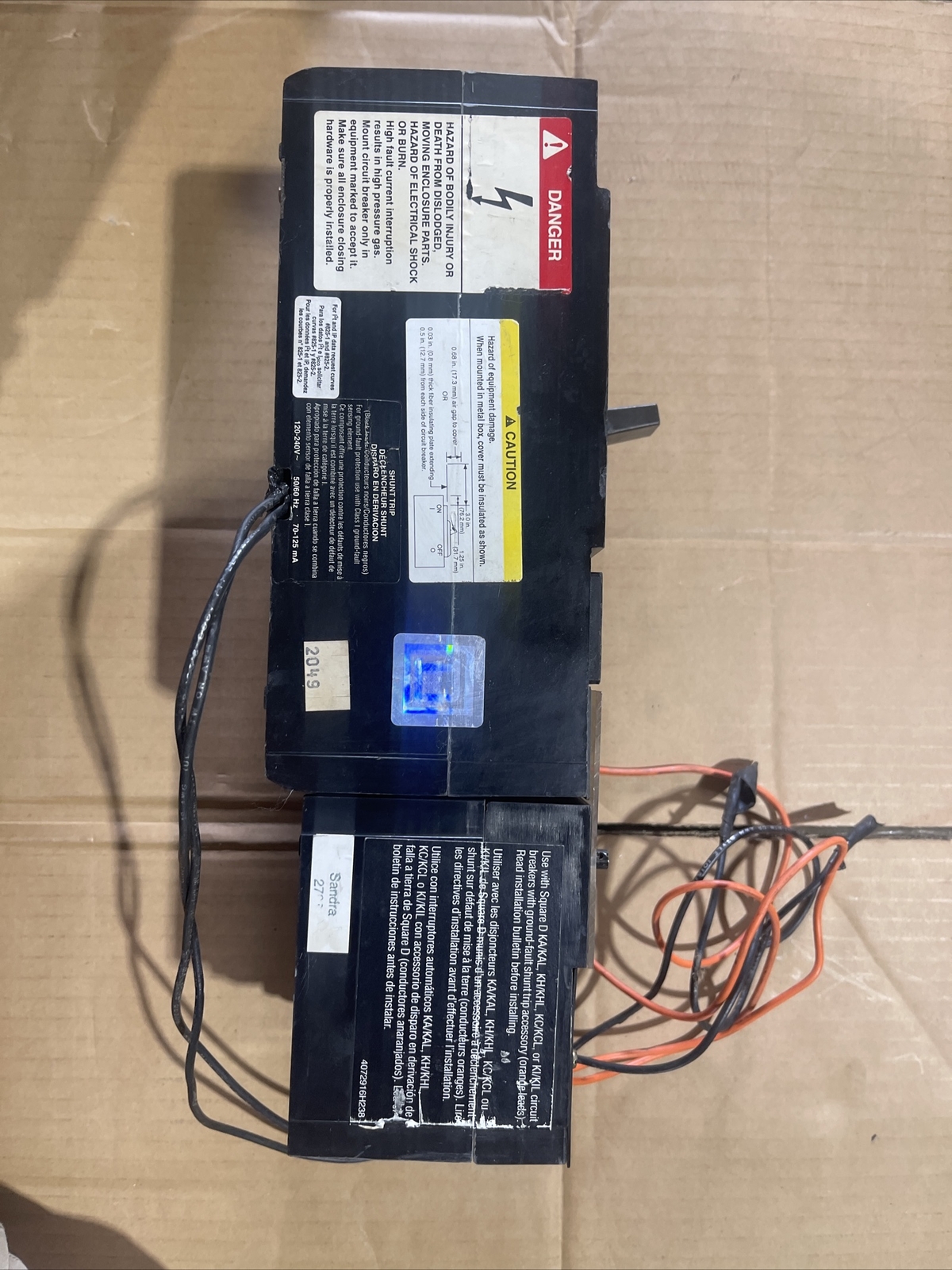 Square D KIL36250G1021 250A Circuit Breaker GFM250KA GFM KIL36250