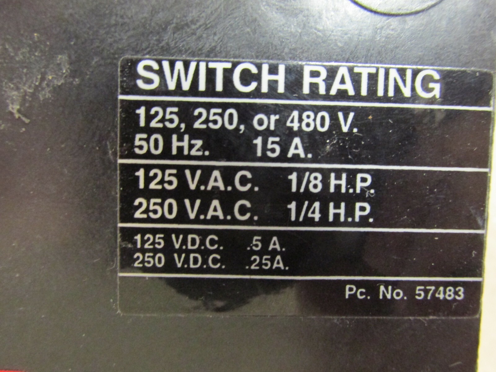 SIEMENS ACCESSORY AUXILIARY SWITCH CAT No. A01ED64B … WI-116