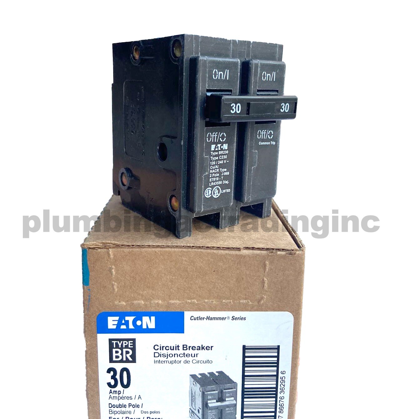 LOT OF (10) Eaton BR230 30Amp 2 Pole Standard Trip Circuit Breaker Cutler Hammer
